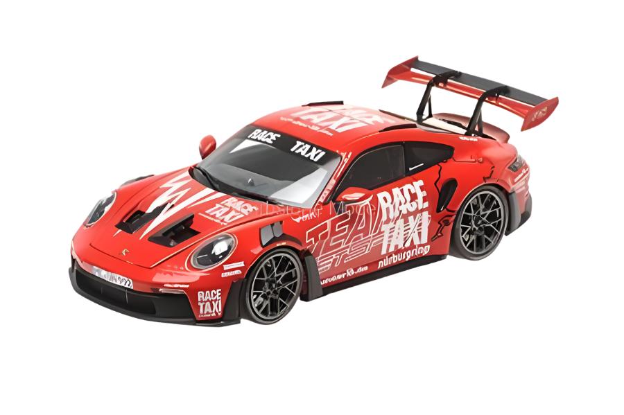 Minichamps Porsche 911 992 GT3 RS Getspeed Race Taxi Nurburgring 2024 Red 1:18