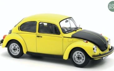Norev 1973 VW Beetle (Bug) 1303 Maggiolino Yellow w/ Black Hood 1:18