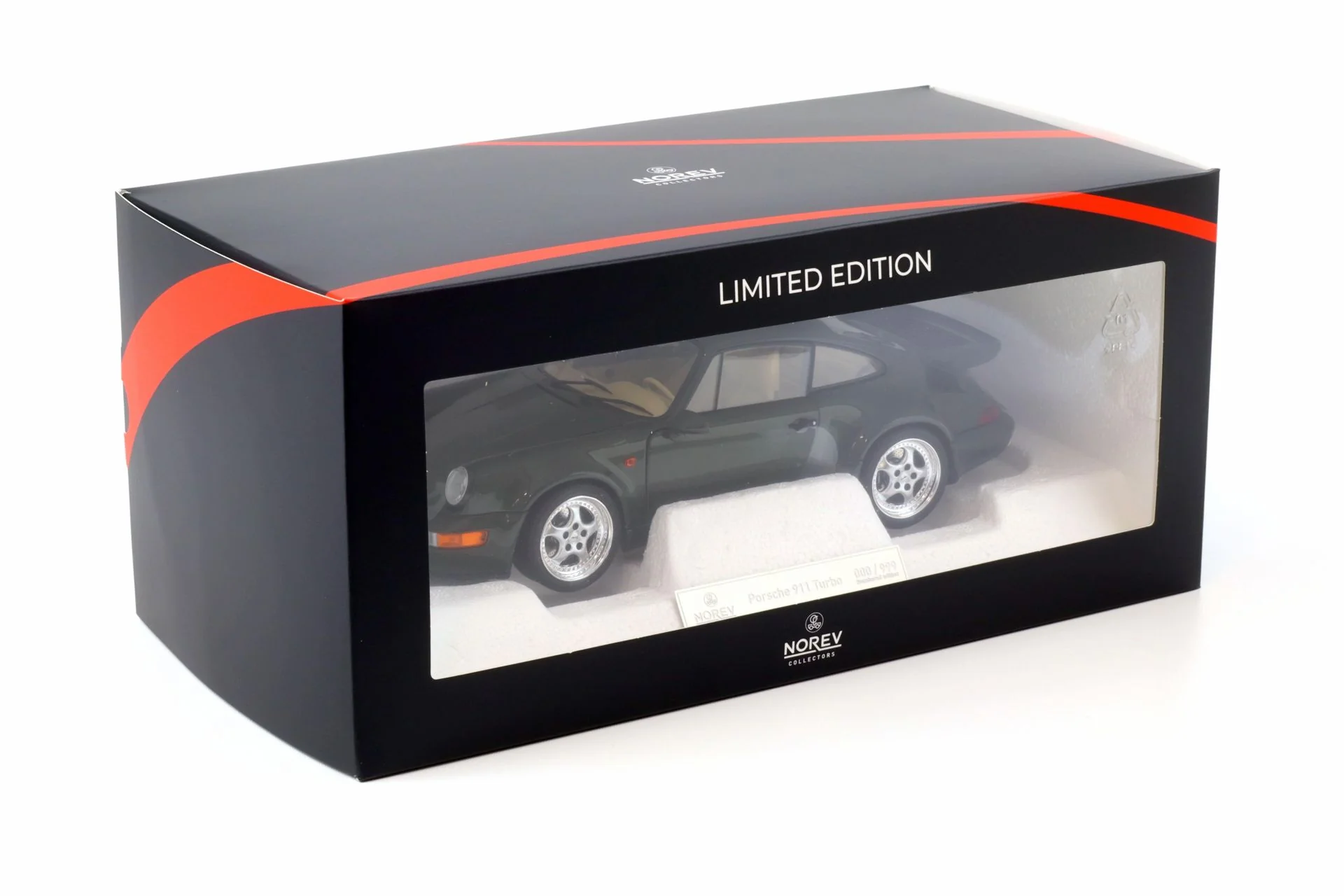 Norev 1993 Porsche 911 964 Turbo 3.6 Coupe Oak Metallic Green 1:18 - Image 8