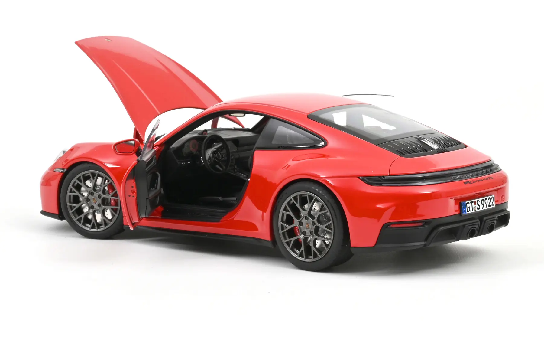 Norev 2025 Porsche 911 992.2 Carrera 4 GTS Guards Red 1:18 - Image 2