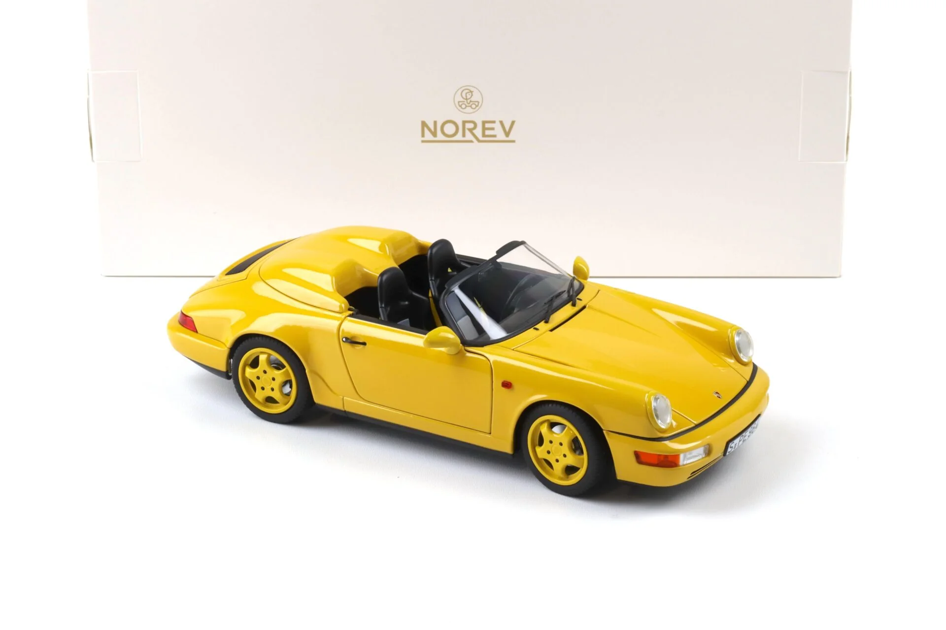Norev Porsche 1993 911 964 Carrera Speedster Speed Yellow 1:18 - Image 3