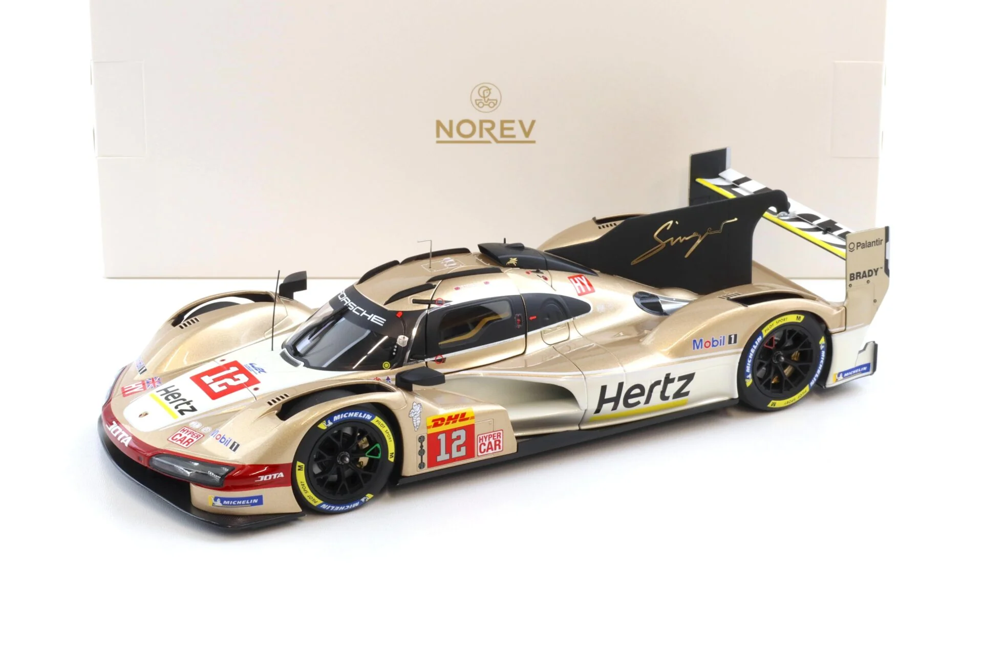 Norev Porsche 963 #38 Hertz Team Jota Lone Star IMSA 2024 Spa 6Hrs Winner Gold 1:18