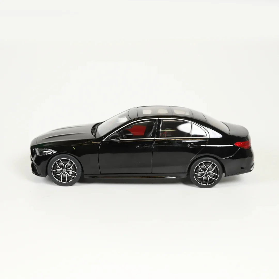 NZG 2022 Mercedes Benz C-Class (W206) Sedan Obsidian Black Metallic 1:18 - Image 3