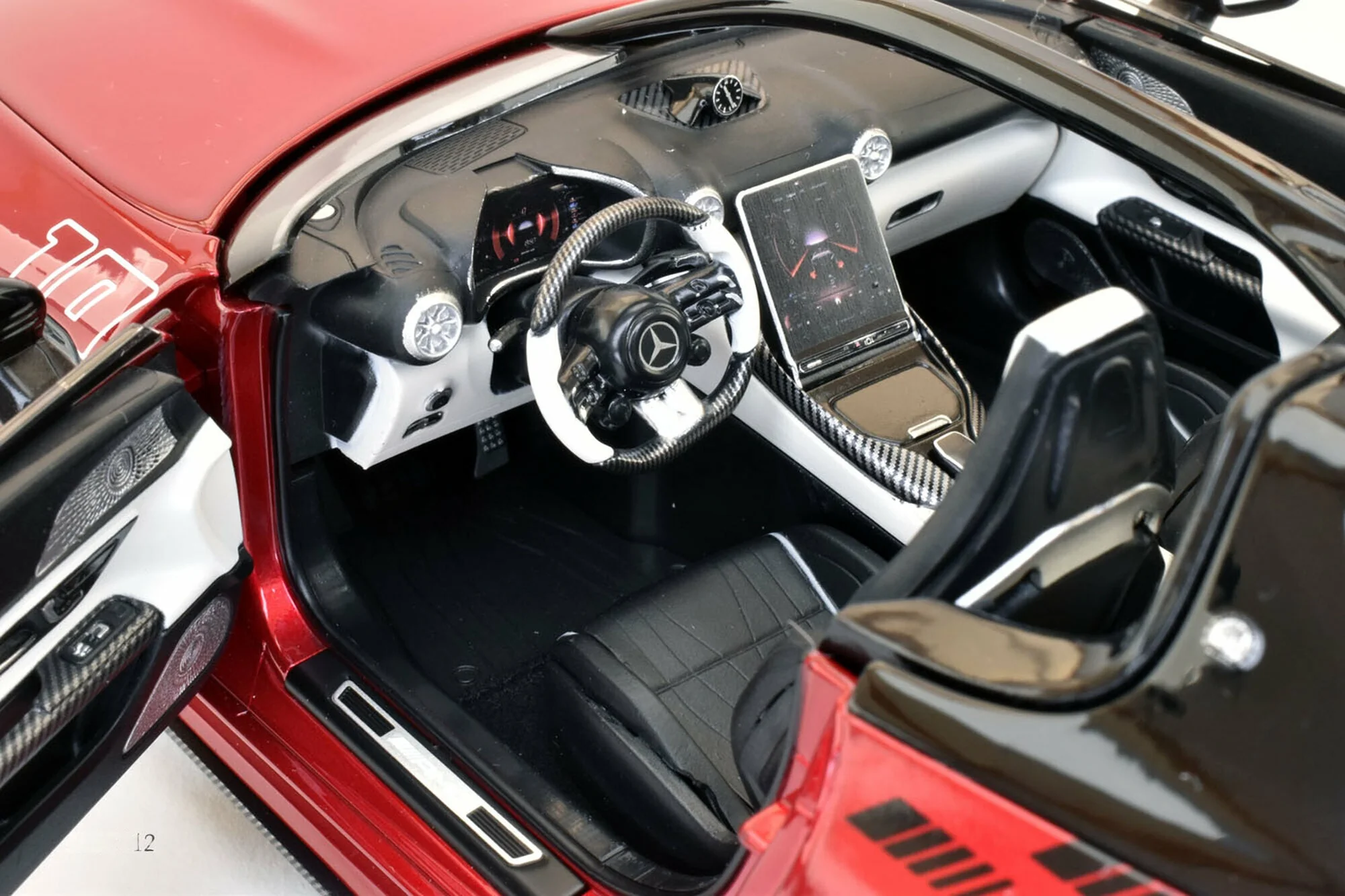 NZG 2025 Mercedes Benz AMG Purespeed SL63 Red 1:18 DEALER EDITION - Image 11