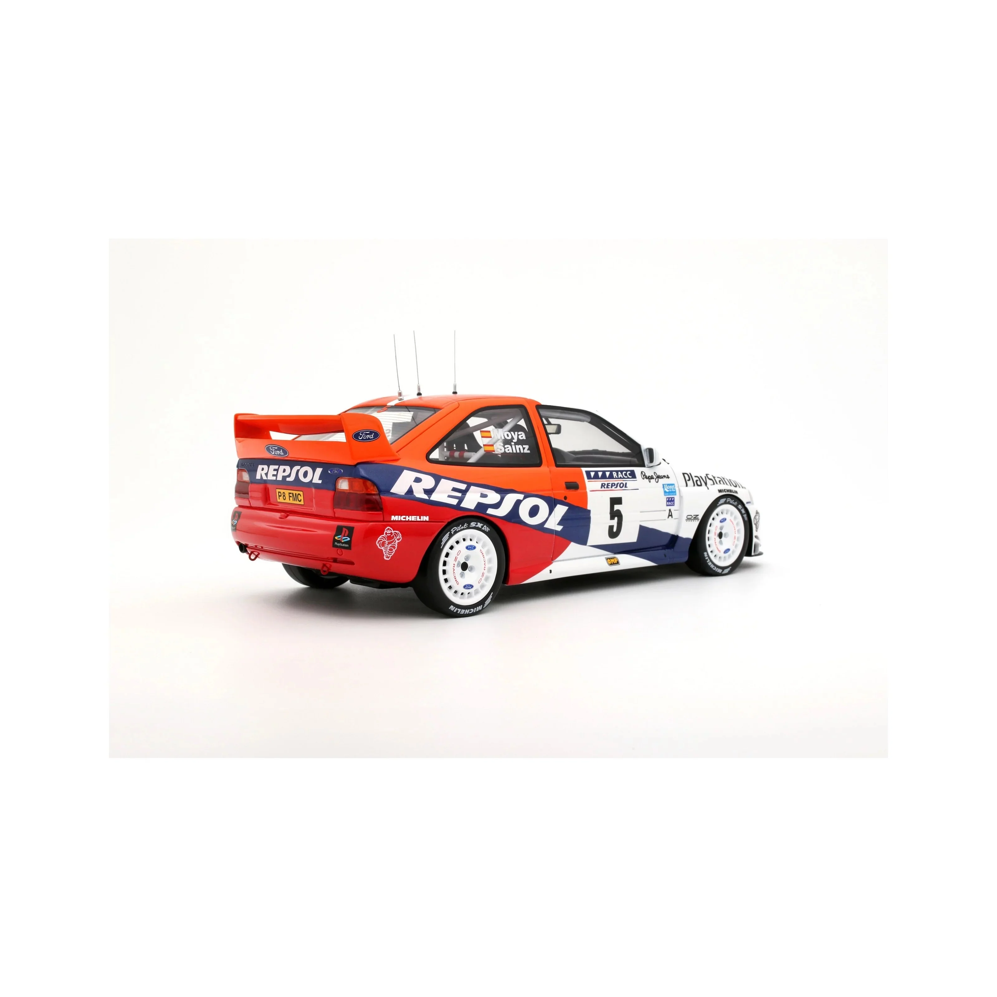 Otto 1997 Ford Escort WRC Rallye Catalunya (Sainz) White and Red 1:18 - Image 2