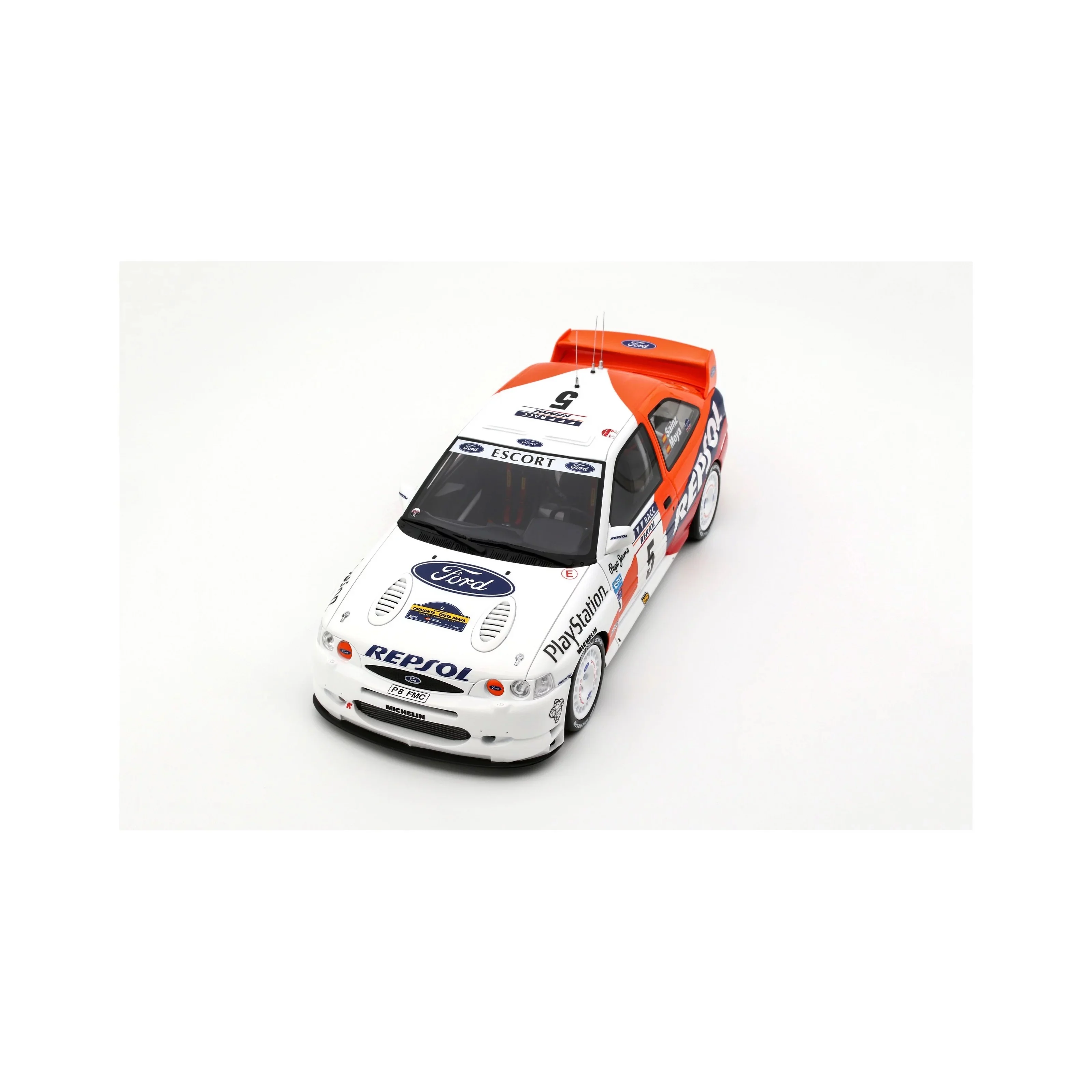 Otto 1997 Ford Escort WRC Rallye Catalunya (Sainz) White and Red 1:18 - Image 6