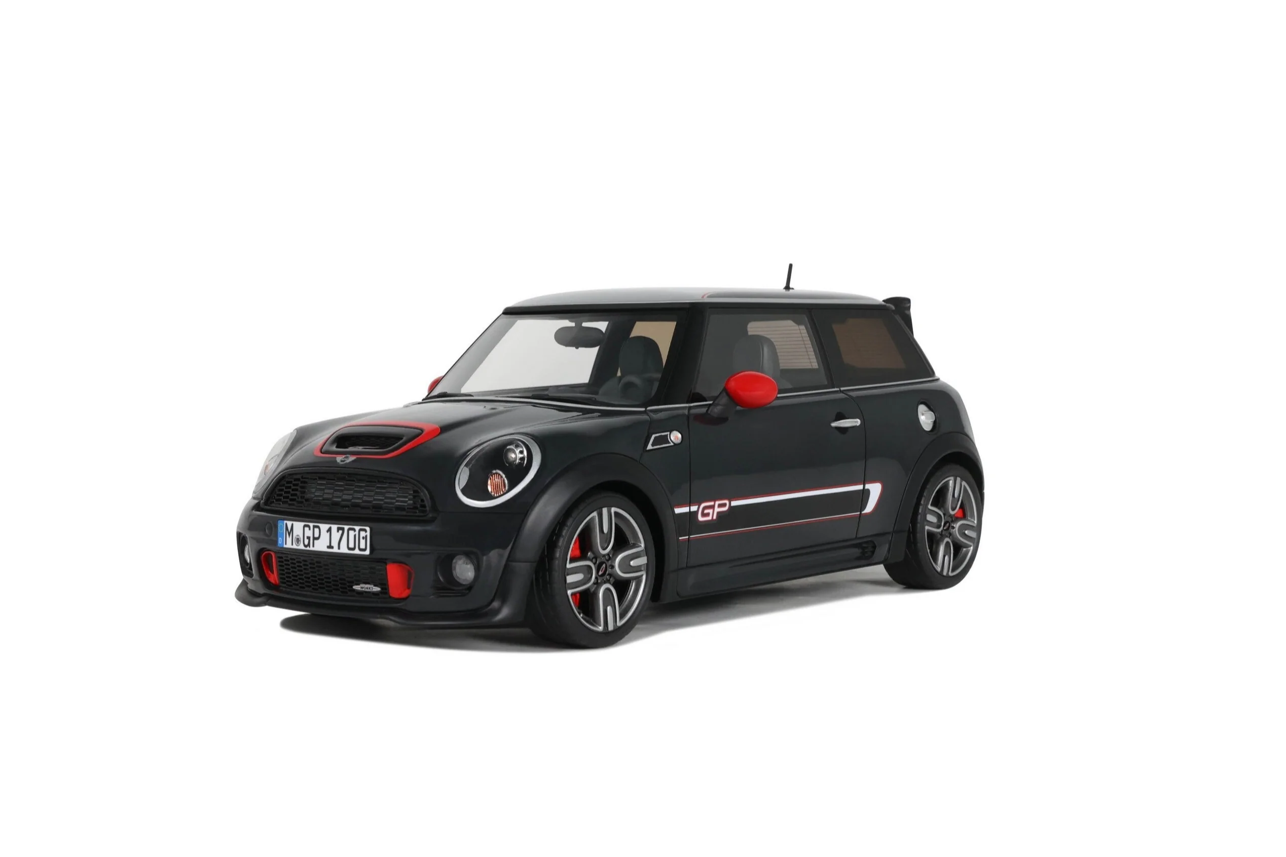 Otto 2012 Mini Cooper JCW GP2 R56 John Cooper Works Thunder Grey Metallic 1:18 - Image 4