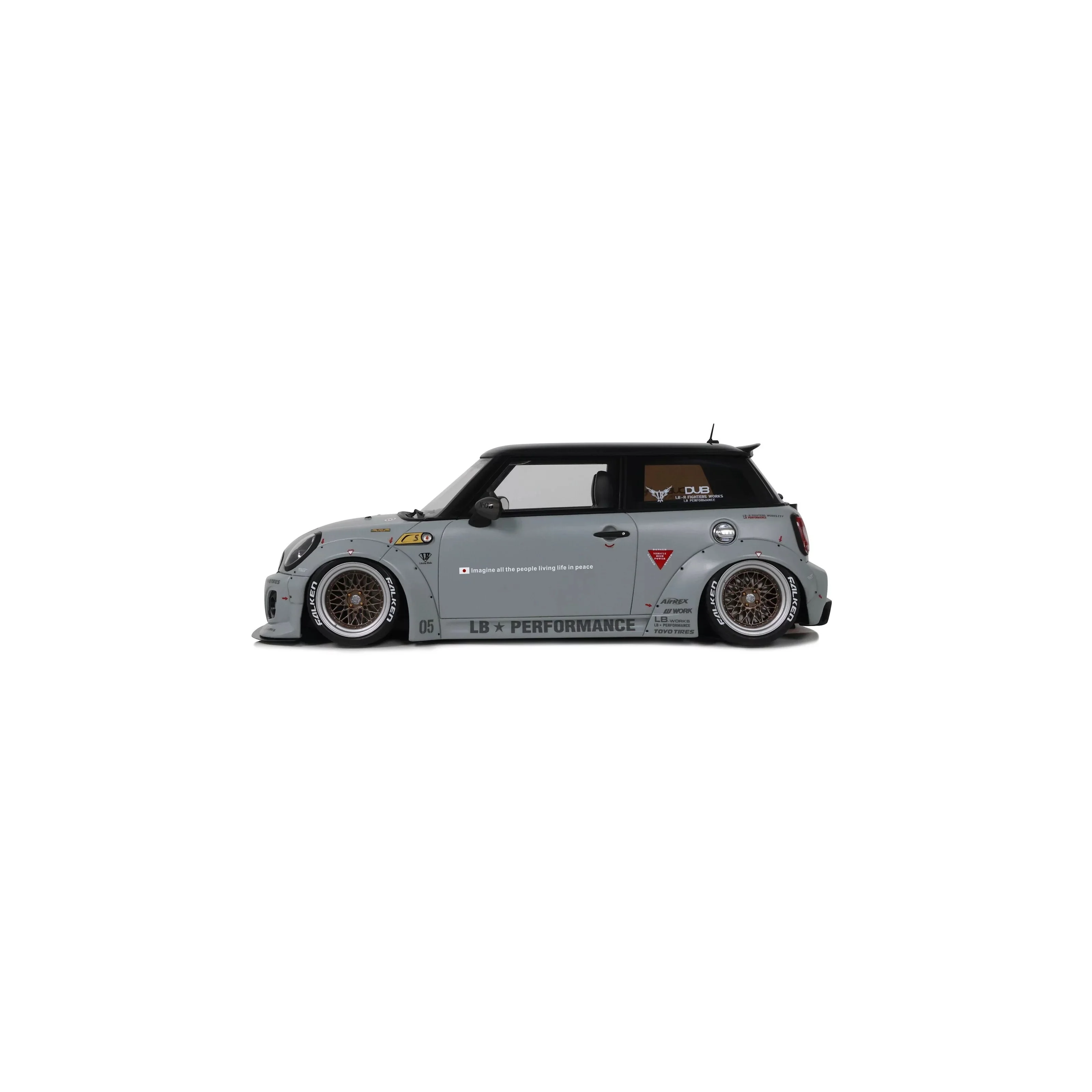 Otto 2015 Mini Cooper R56 LB Works LB Nation Grey 1:18 - Image 3