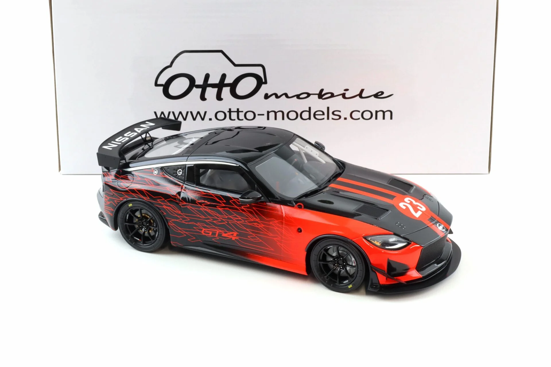 Otto 2022 Nissan 400 Z GT4 #23 SEMA Show 2022 Black and Red 1:18 - Image 2