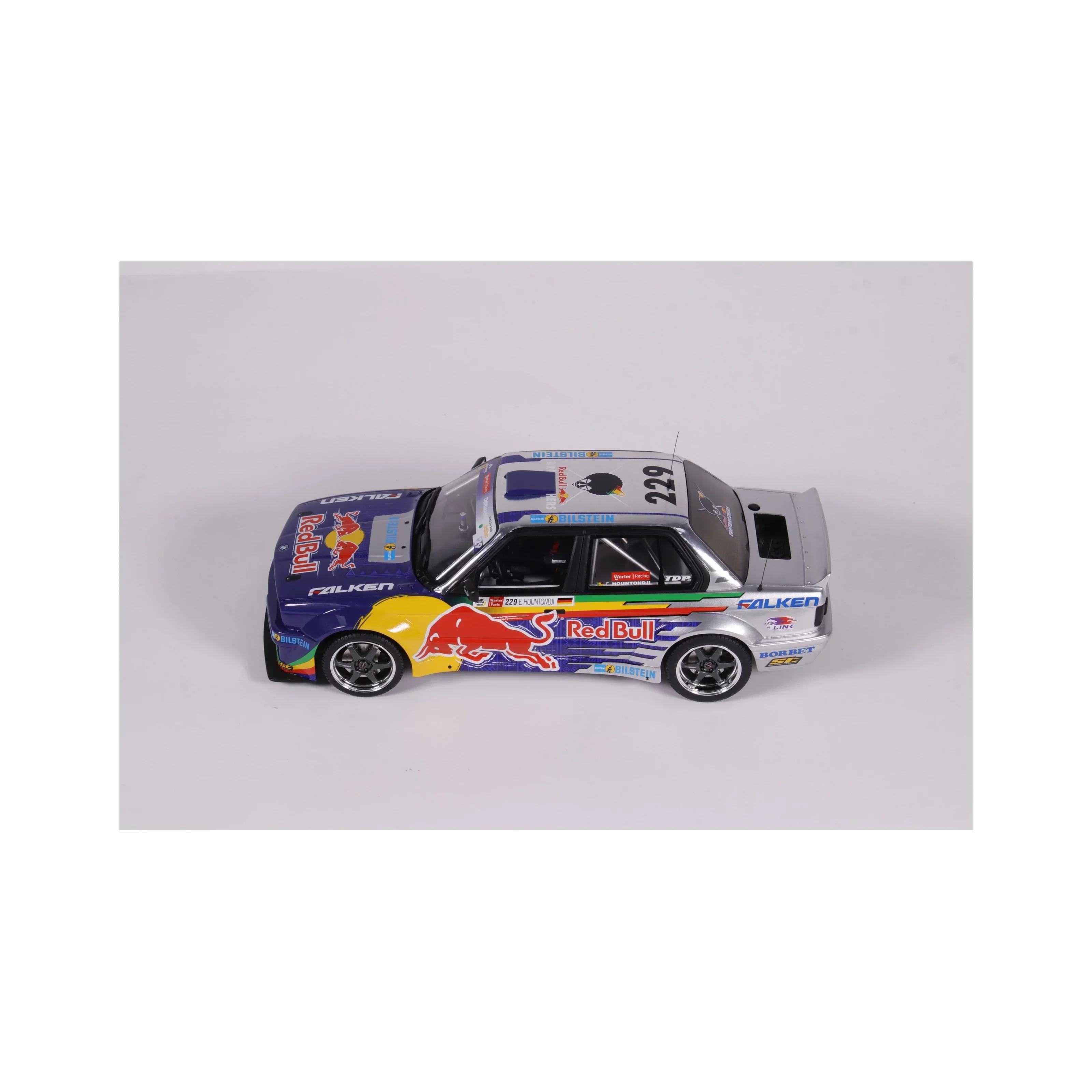 Otto 2023 BMW M3 E30 V8 Drift Car Red Bull Blue 1:18 - Image 4