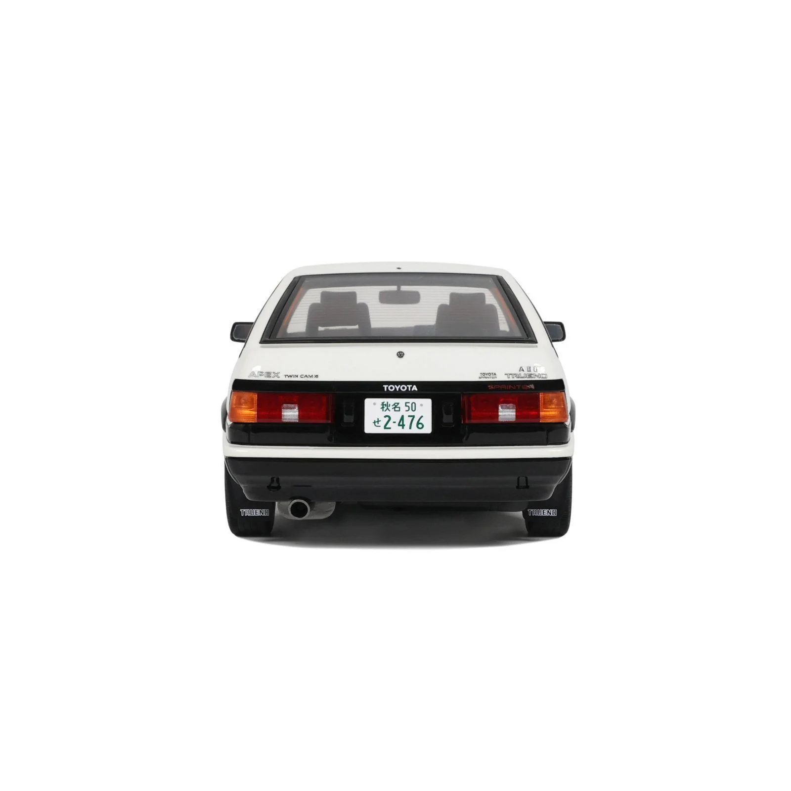 Otto Toyota Sprinter Trueno (AE86) White & Black 1:18 - Image 7