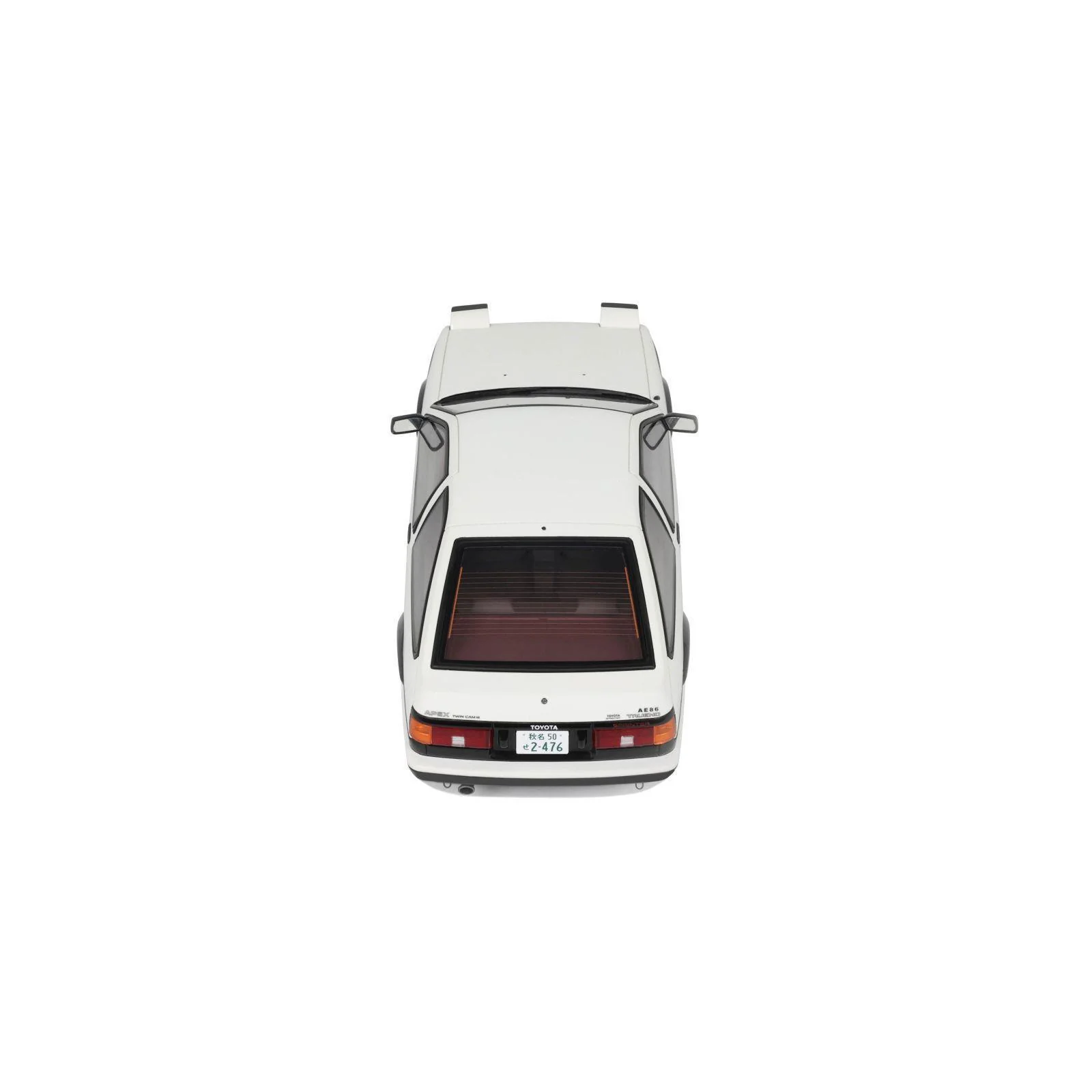 Otto Toyota Sprinter Trueno (AE86) White & Black 1:18 - Image 8