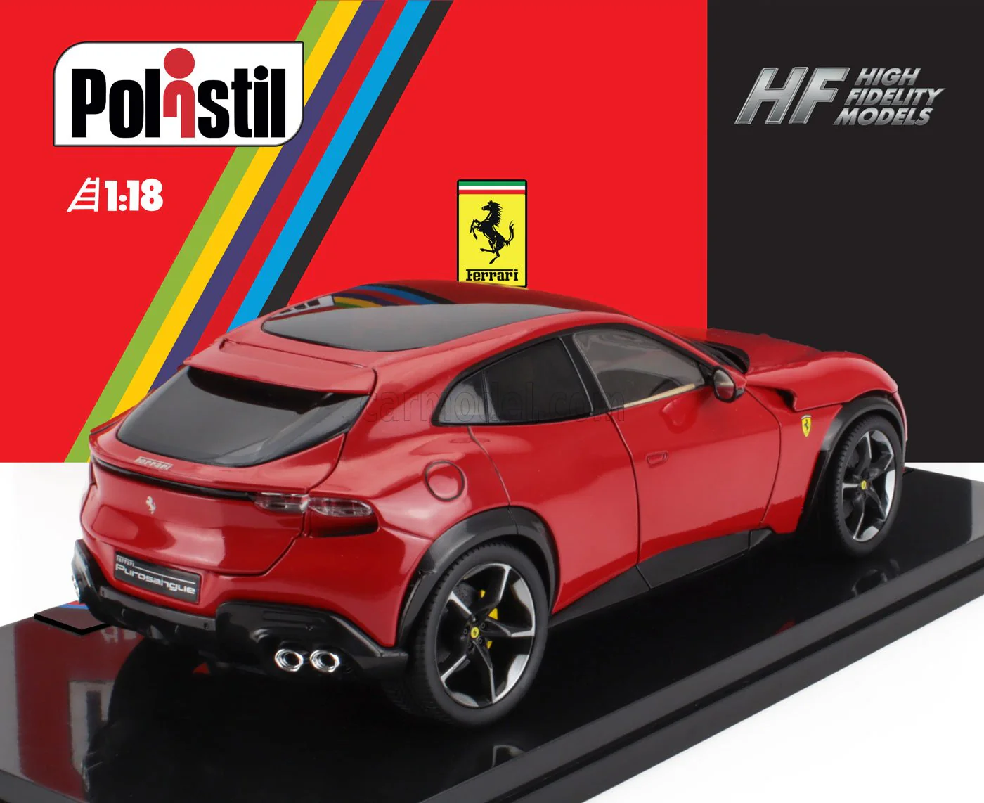 Polistil 2022 Ferrari Purosangue Rossa Corsa (Ferrari Red) High Fidelity WITH DISPLAY 1:18 - Image 2