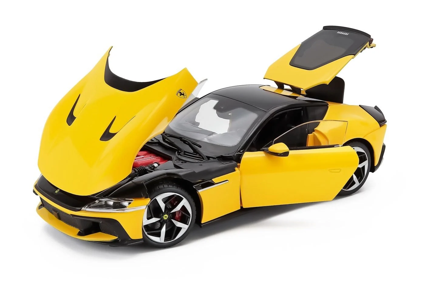 Polistil 2024 Ferrari 12Cilindri Giallo Modena (Yellow) High Fidelity WITH DISPLAY 1:18 - Image 3