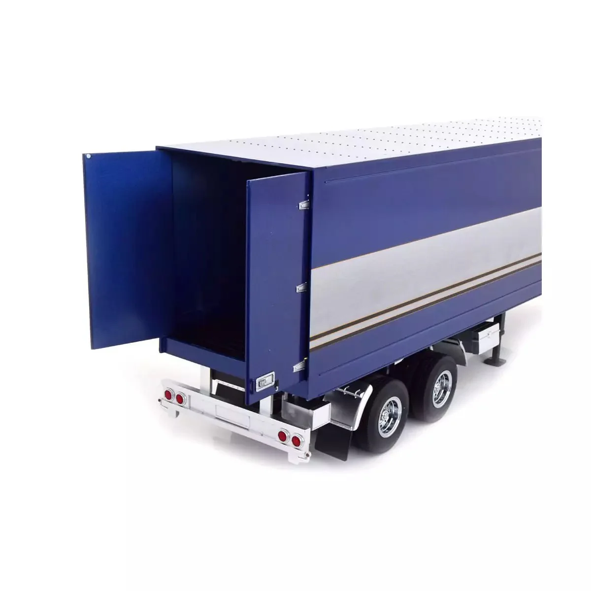 Road Kings Semi Trailer Truck Blue w/ Silver Trim 1:18 - Image 3