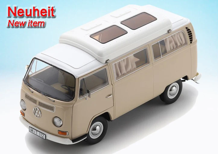 Schuco 1967 Volkswagen T2a Camper Van (MiniBus) Beige 1:18 - Image 3