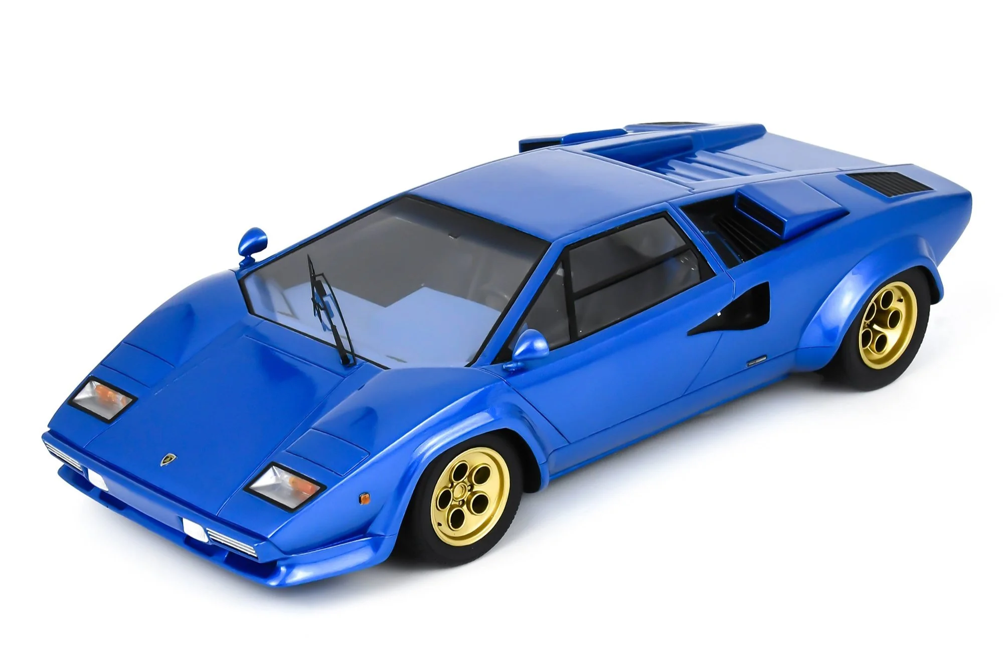 Schuco 1979 Lamborghini Countach LP400S Blue w/ Gold Wheels 1:18 - Image 6