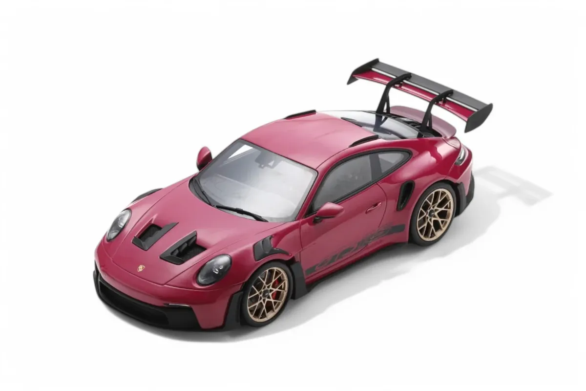 Schuco 2022 Porsche 911 992 GT3 RS Ruby Star Neo 1:18 - Image 2