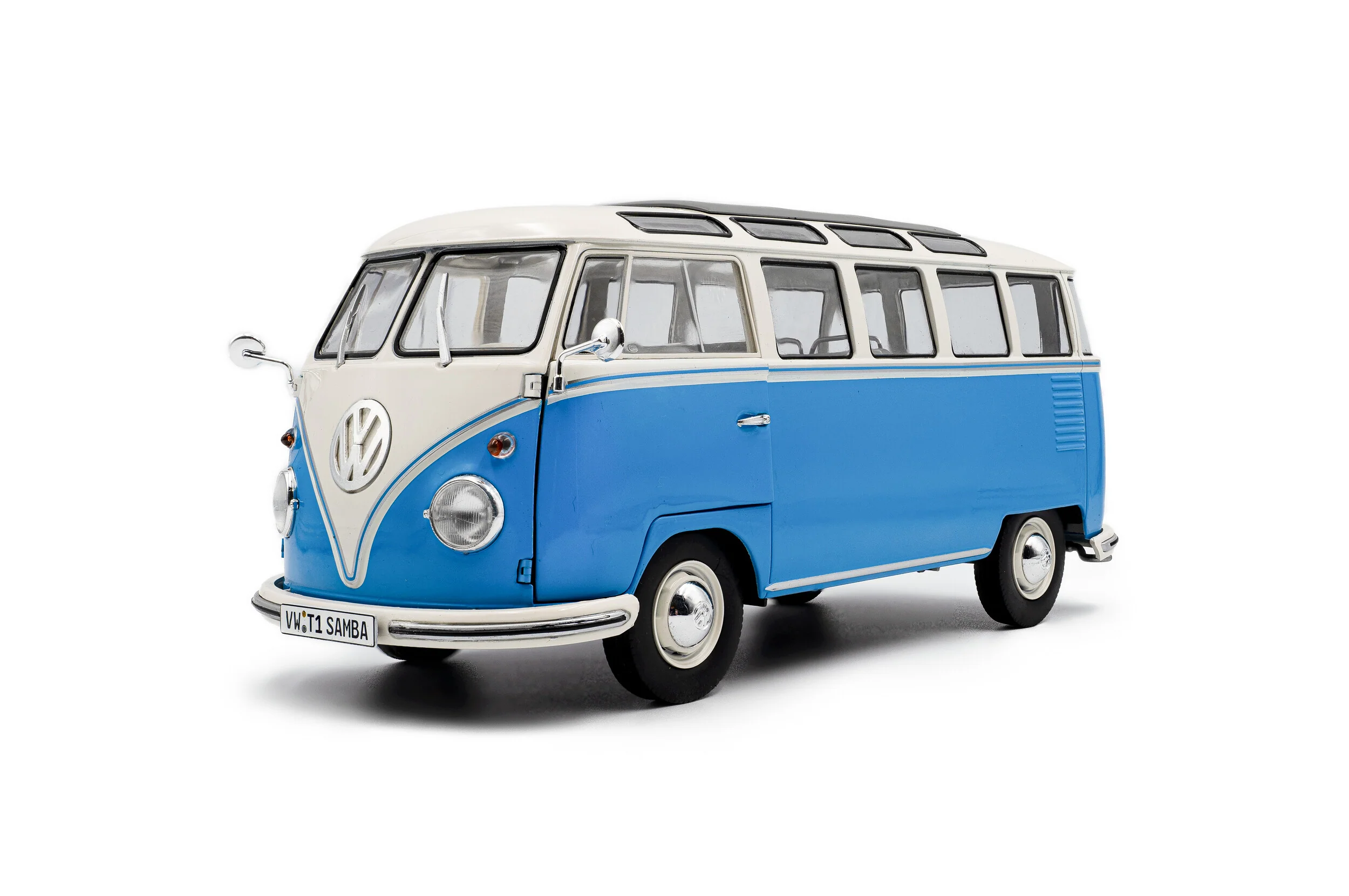Solido 1962 Volkswagen T1 Samba Minibus Blue 1:18