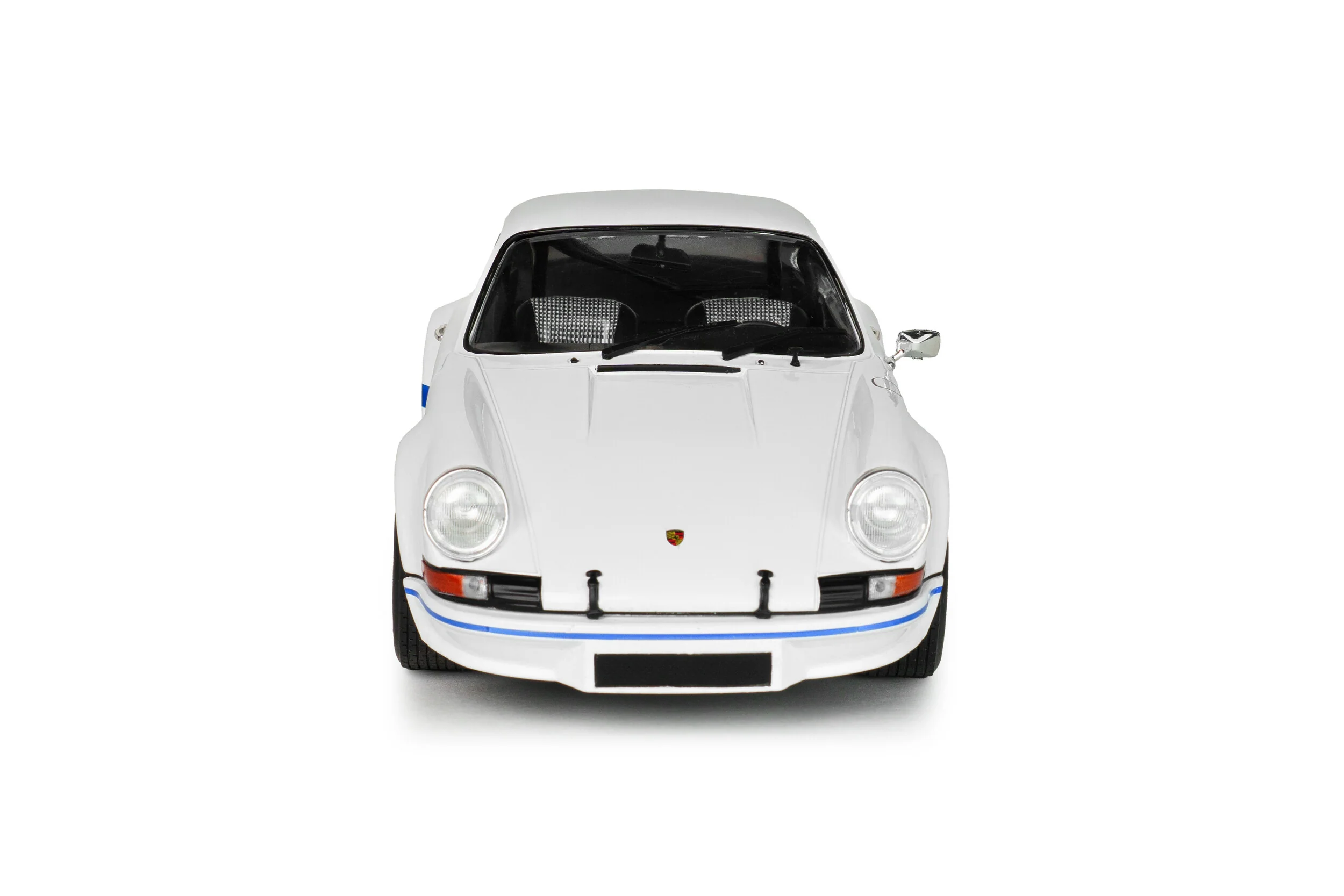 Solido 1973 Porsche 911 RS 2.7 White w/ Blue Wheels and Deco 1:18 - Image 6
