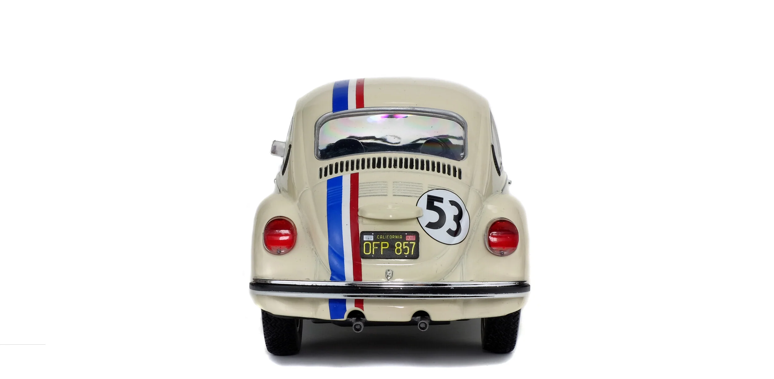 Solido 1973 Volkswagen Beetle 1303 - Racer No 53 "Herbie" White 1:18 - Image 5
