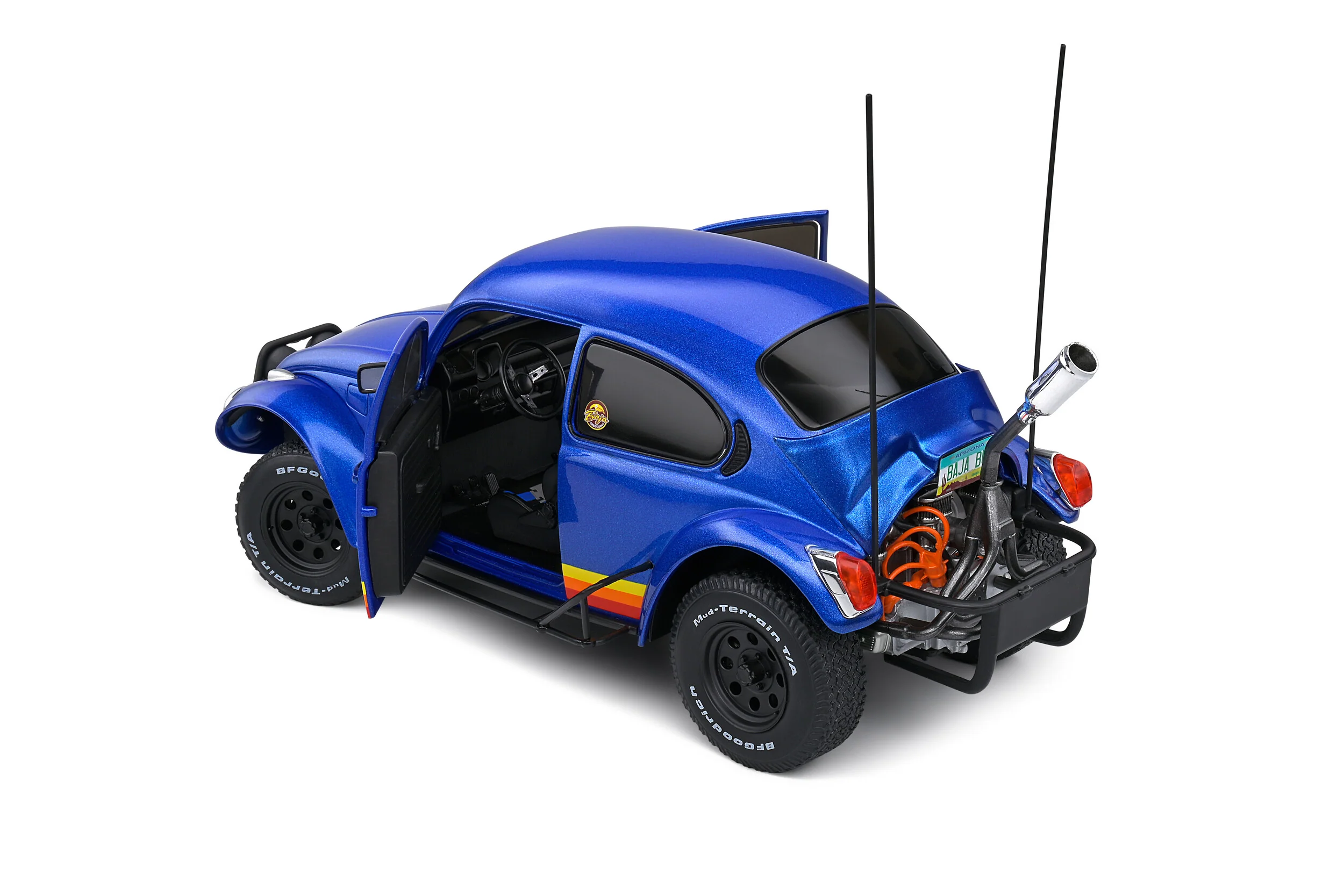Solido 1975 Volkswagen Beetle Baja Metallic Blue 1:18 - Image 7