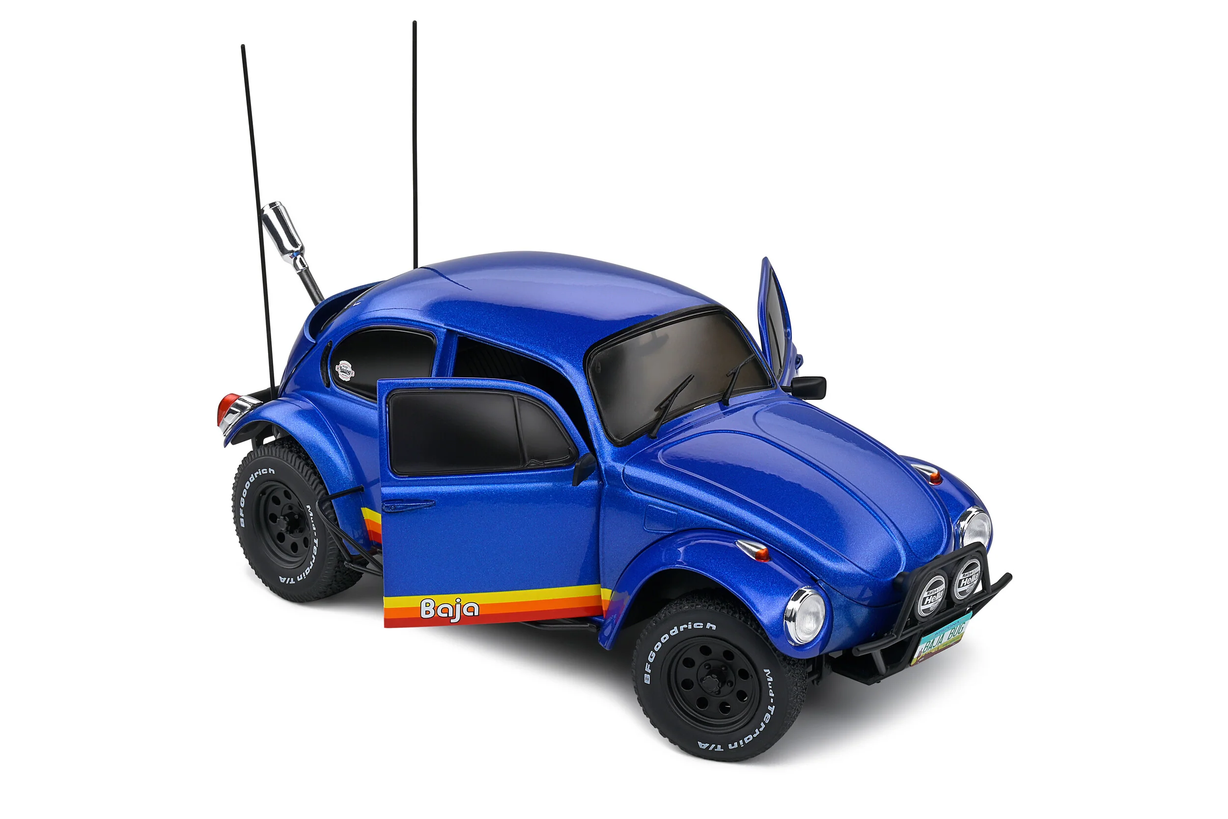 Solido 1975 Volkswagen Beetle Baja Metallic Blue 1:18 - Image 8