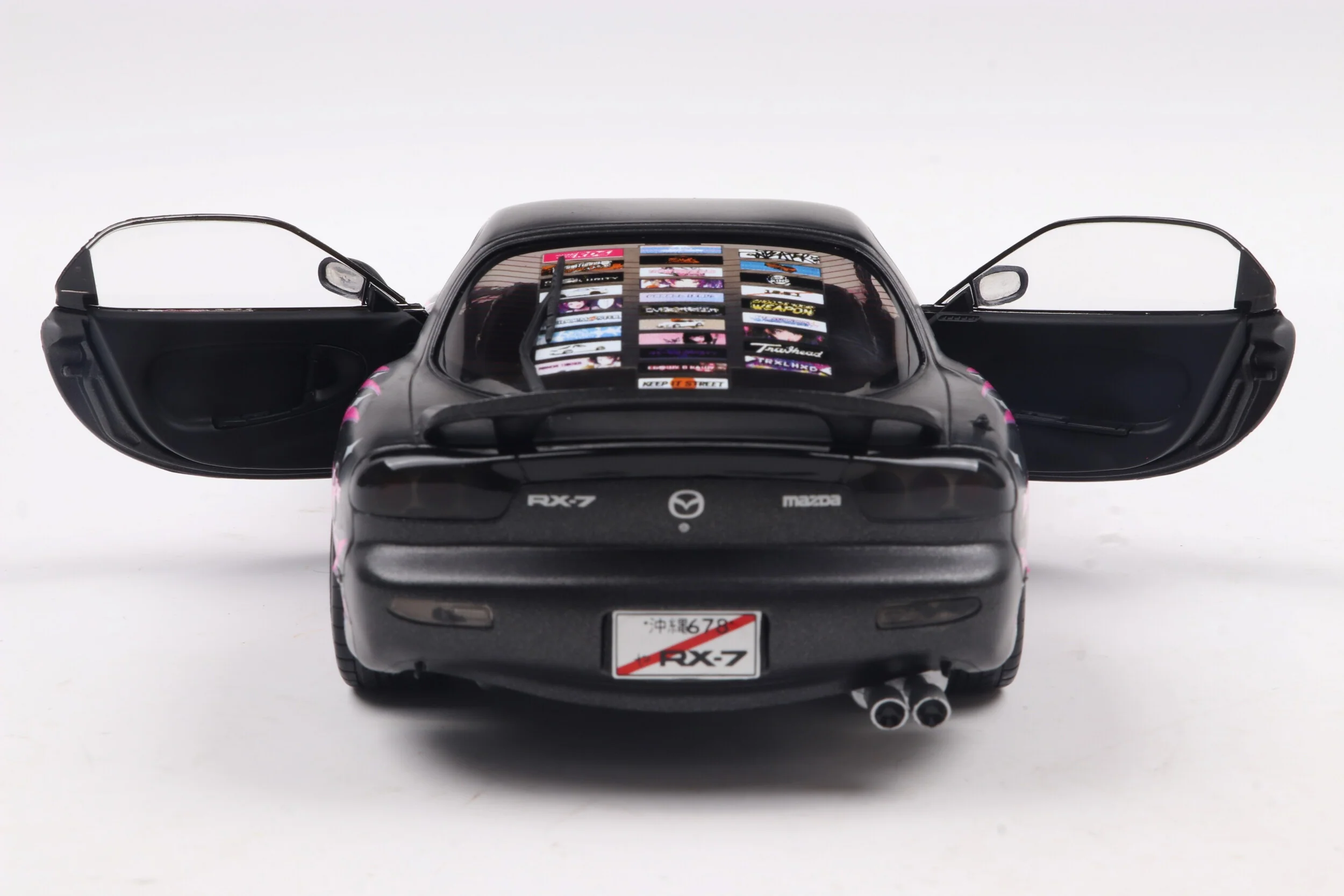 Solido 1999 Mazda RX7 FD3RS Itasha Works Black and Fuscia 1:18 - Image 10