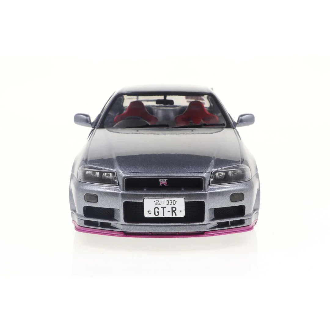 Solido 1999 Nissan Skyline GT-R (R34) Silver w/ Purple Accents 1:18 - Image 4