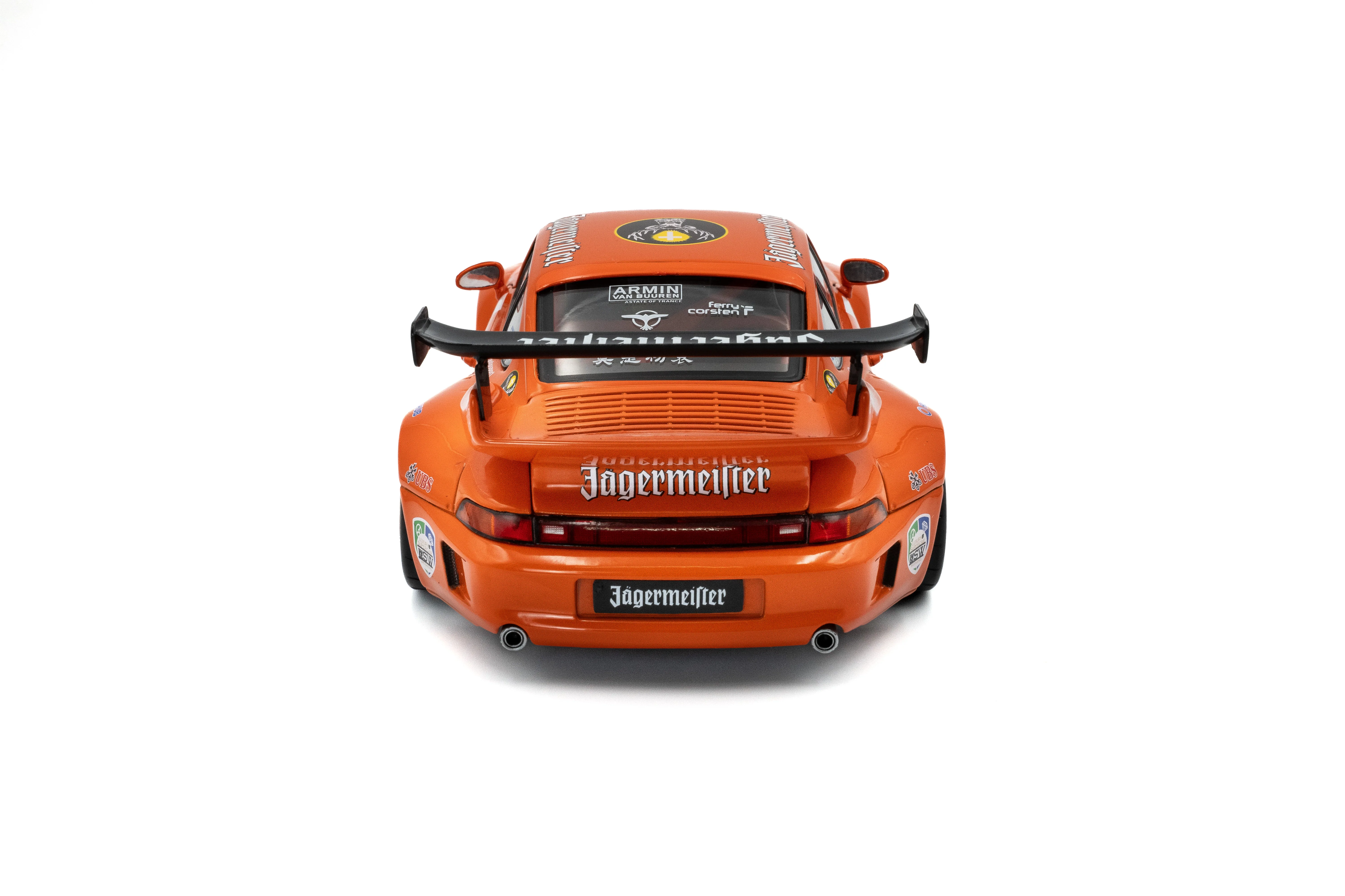 Solido 2020 Porsche 993 RWB Bodykit #7 Jagermeister Orange 1:18 - Image 4