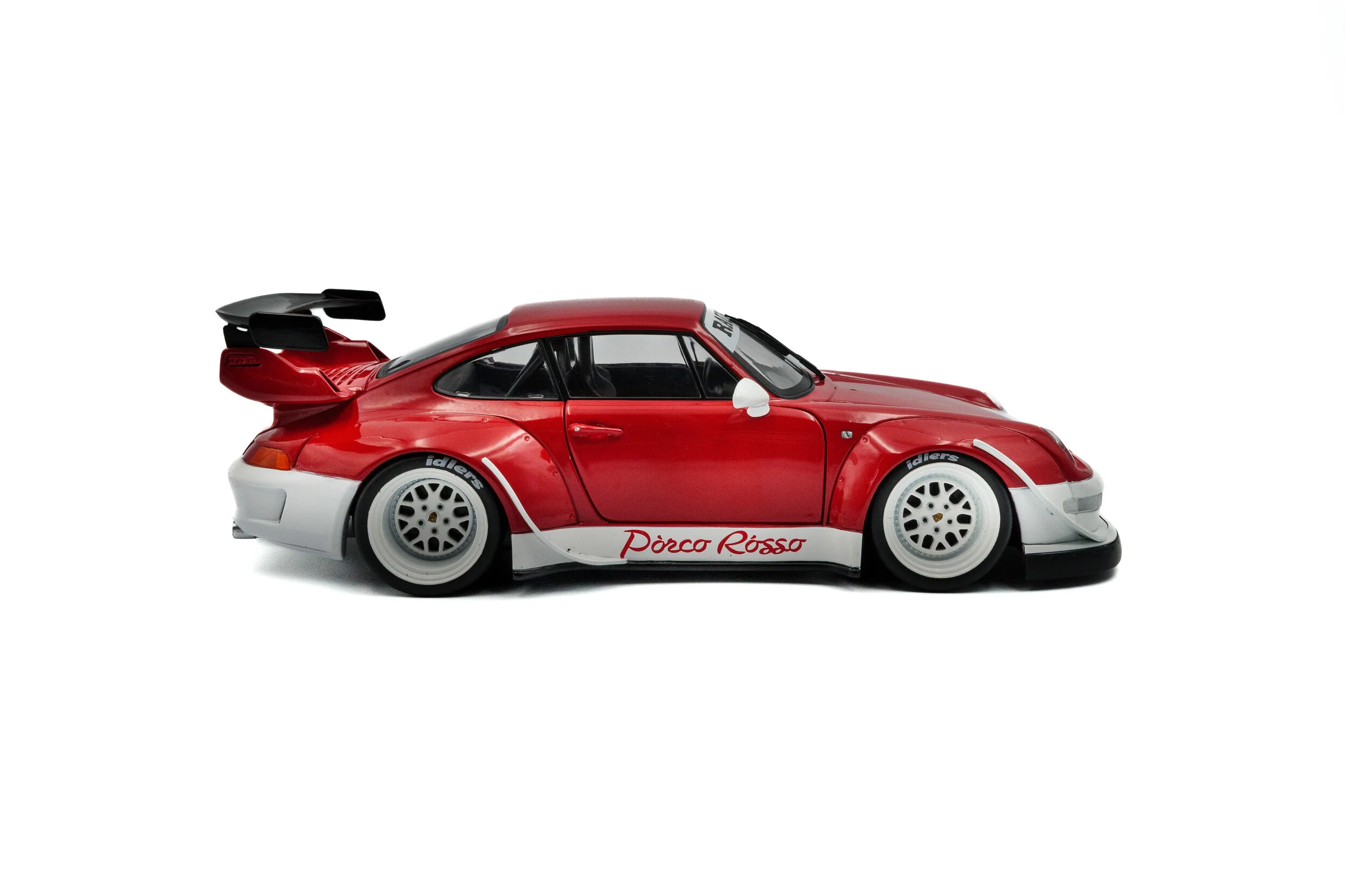 Solido 2020 Porsche 911 993 RWB Bodykit "Porco" Red and White 1:18 - Image 5