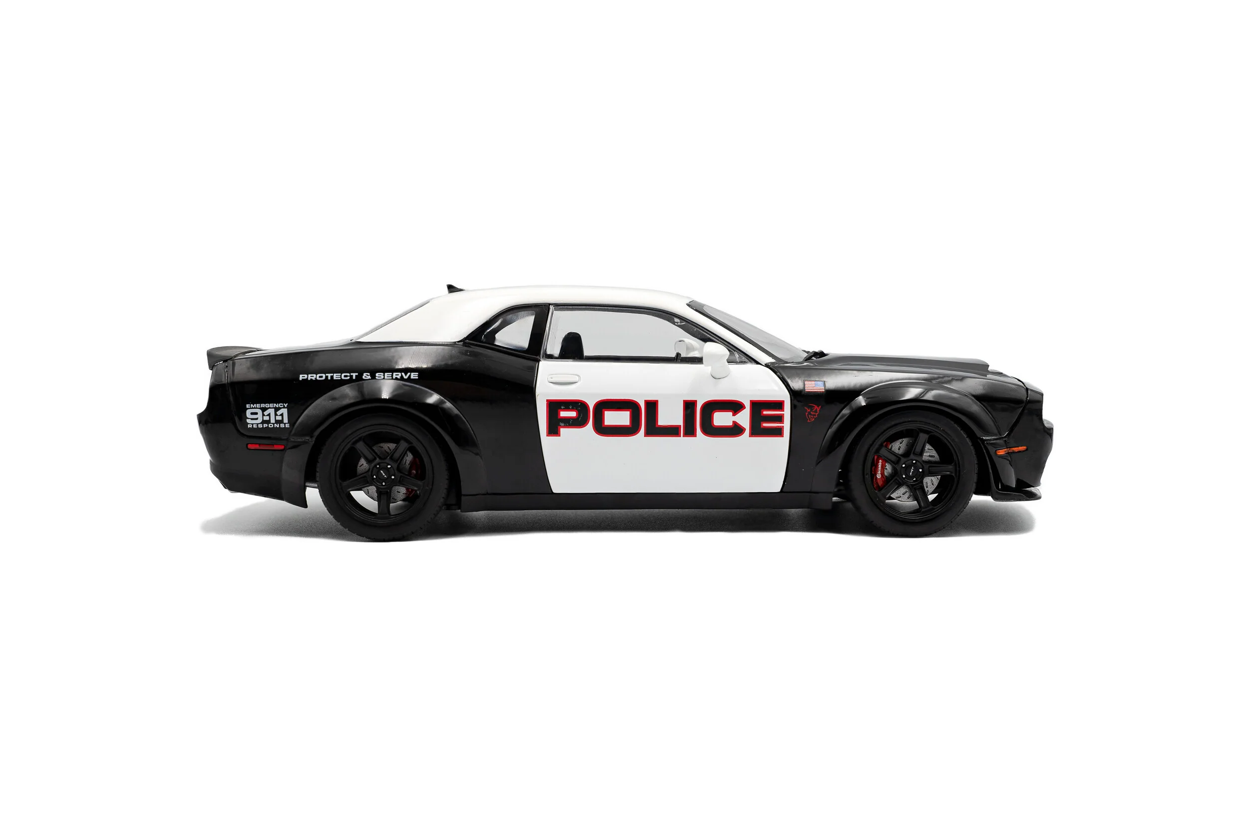 Solido 2023 Dodge Challenger SRT Hellcat Redeye Highway Patrol Black 1:18 - Image 5