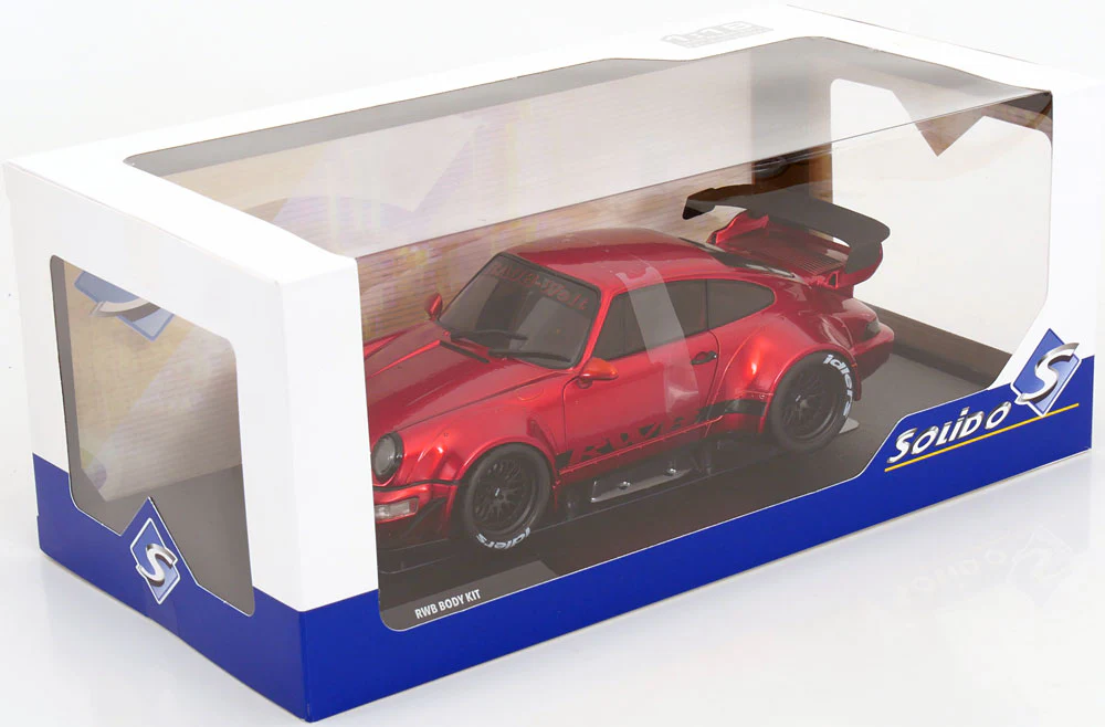 Solido 2024 Porsche 911 964 RWB Red Chrome Metallic Exclusive 1:18 - Image 5
