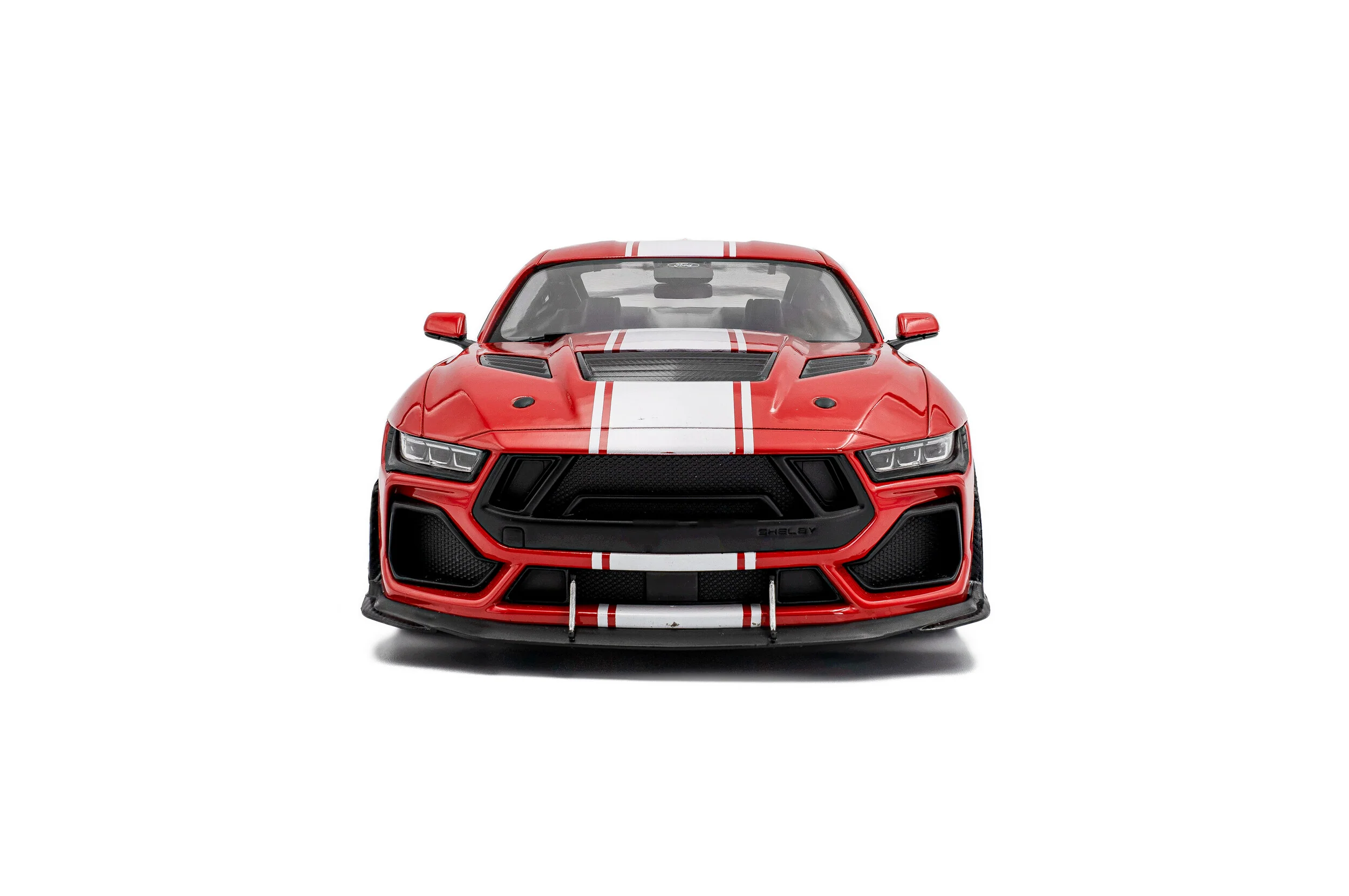 Solido 2025 Ford Shelby Mustang Super Snake Red w/ White Stripes 1:18 - Image 6