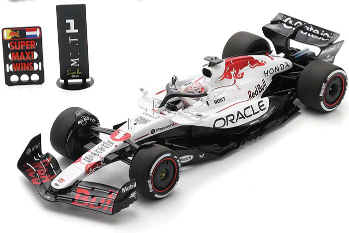 Spark-Model F1 RB21 Team Oracle Red Bull Racing #1 Winner Japan GP 2025 (Verstappen) 1:18 WITH DISPLAY
