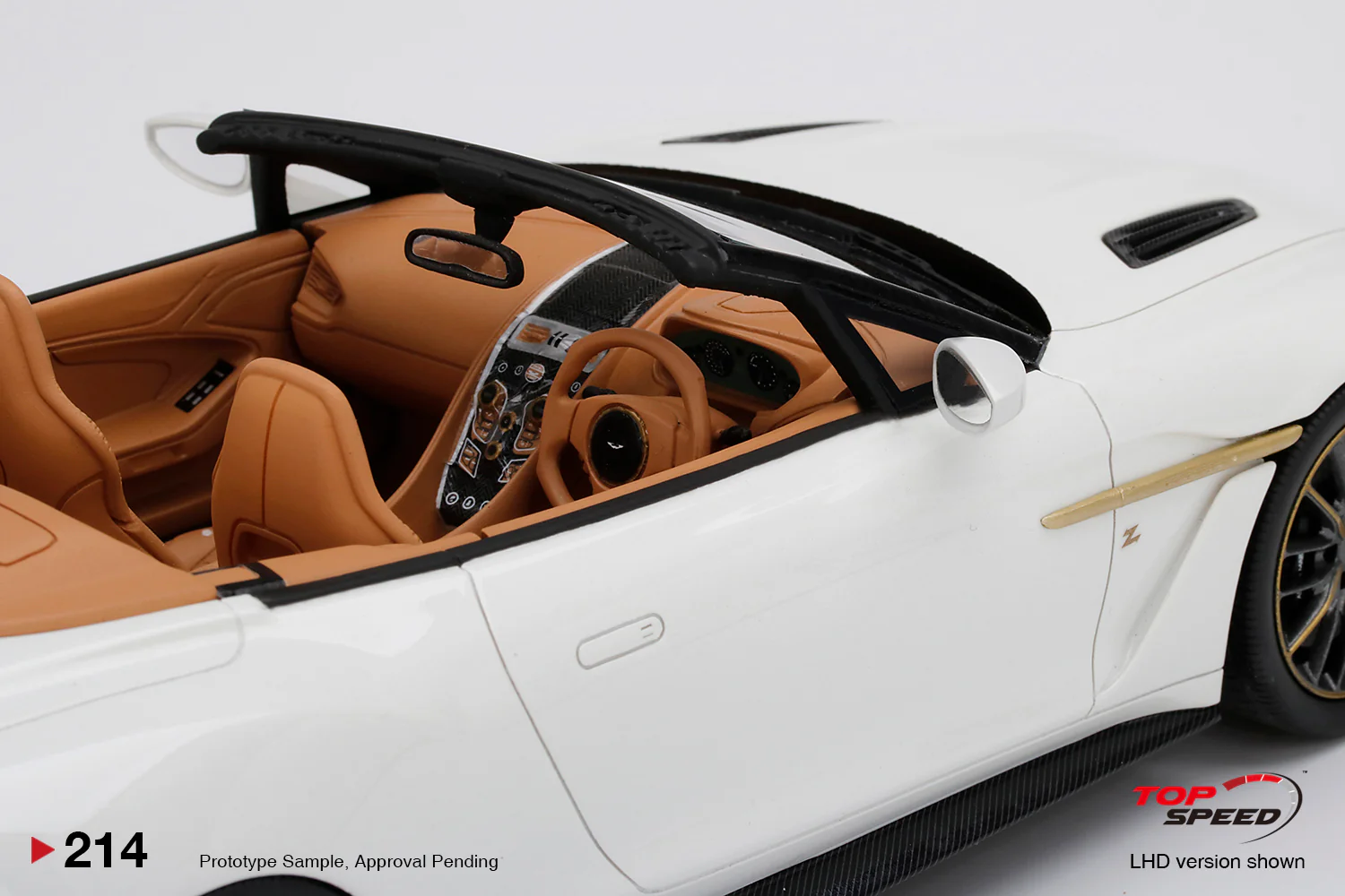 Topspeed 1:18 Aston Martin Vanquish Zagato Volante Escaping White - Image 5