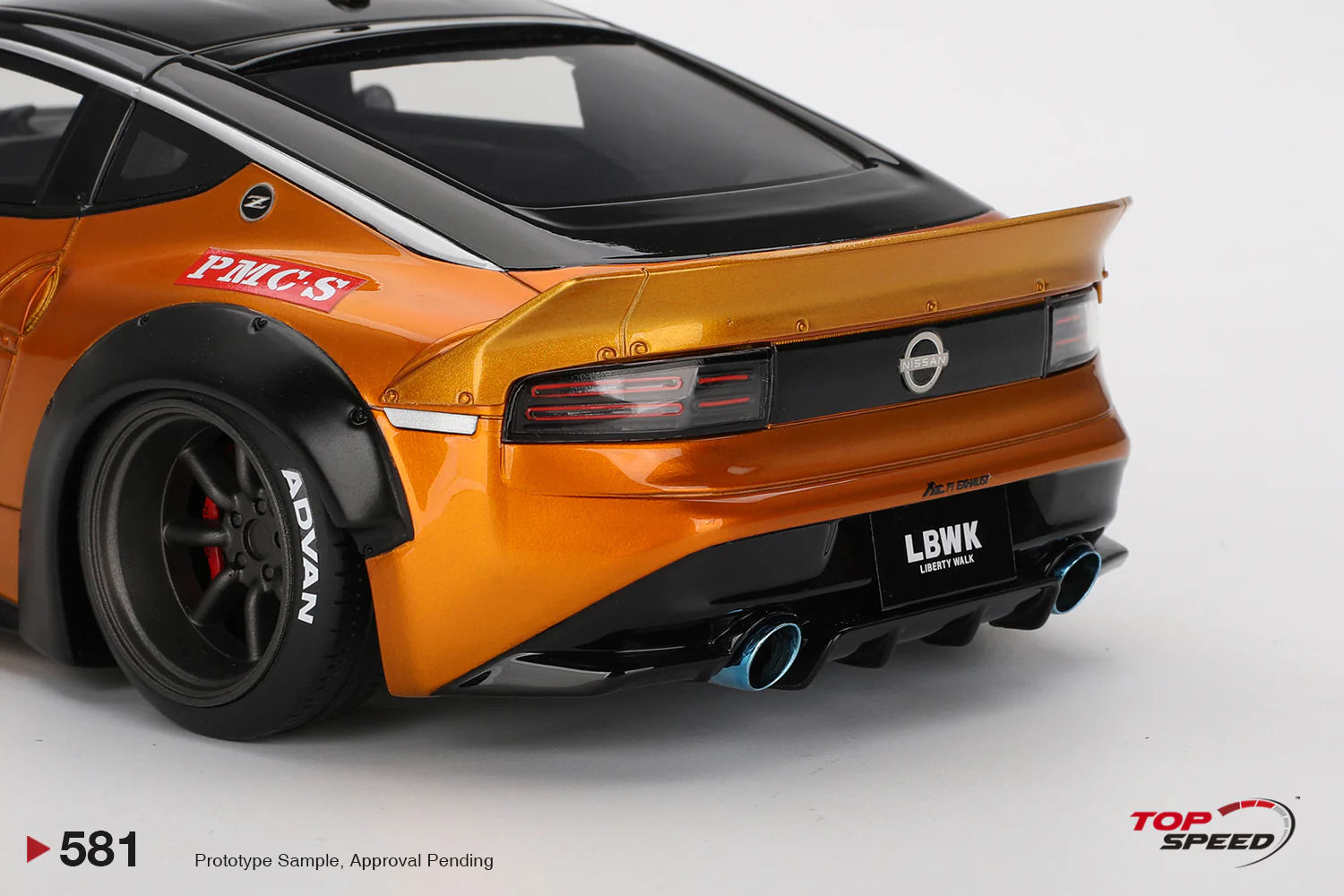 Topspeed 2023 Nissan Fairlady Z (RZ34) #23 LB Nation Works LB Gold 1:18 - Image 6