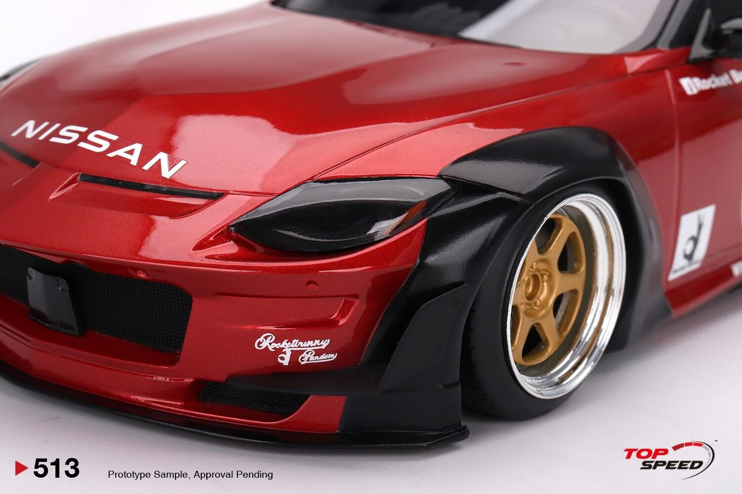 Topspeed 2023 Nissan Fairlady Z (RZ34) #23 Rocket Bunny Pandem Passion Red RHD 1:18 - Image 4