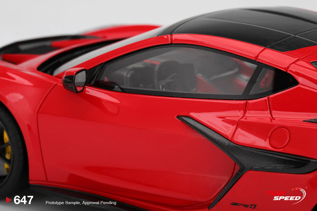 Topspeed 2025 Chevrolet Corvette ZR1 Torch Red 1:18 - Image 4
