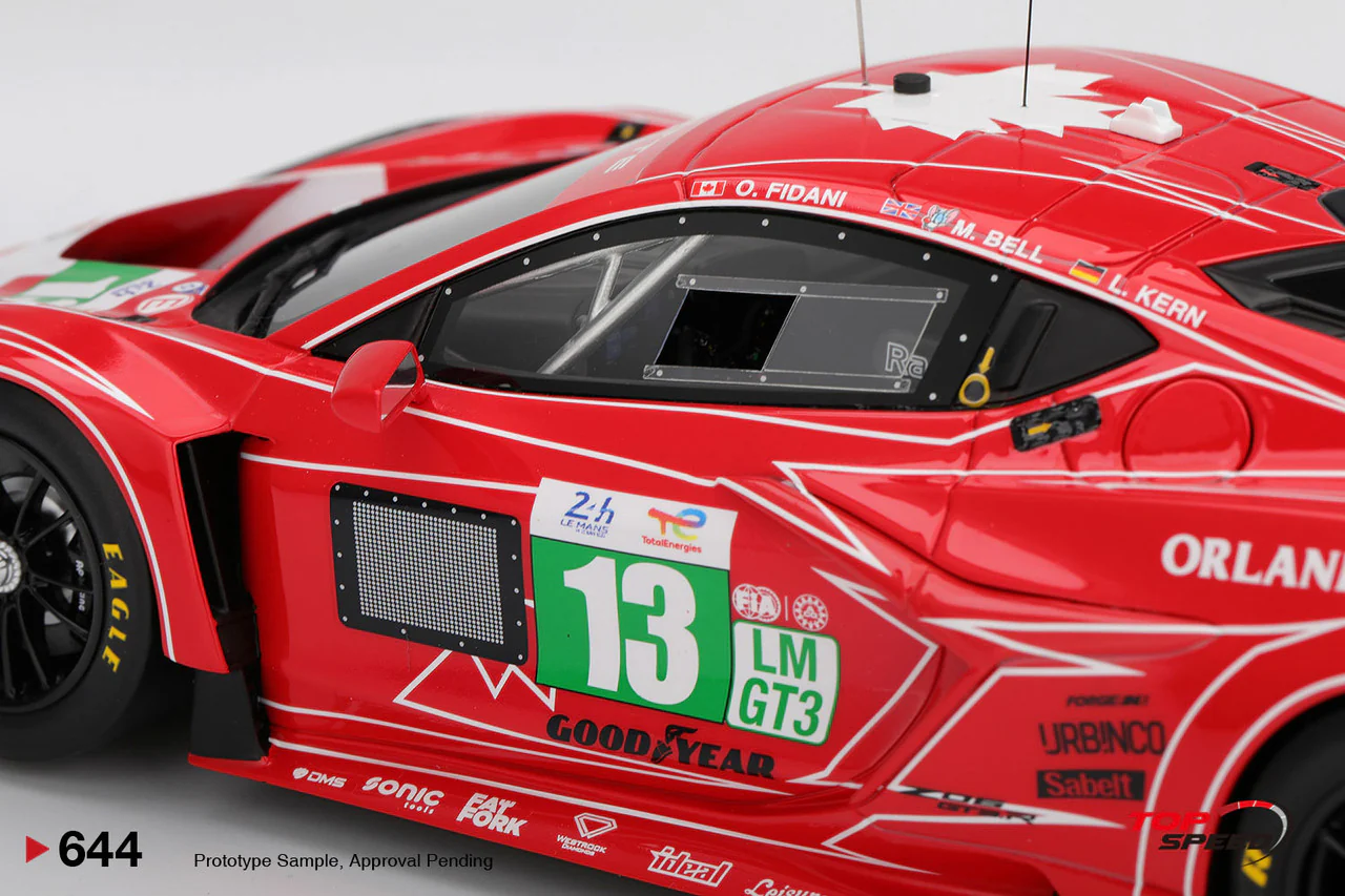 Topspeed Chevrolet Corvette C8 Z06 GT3.R #13 AWA Racing 2025 IMSA Le Mans 24hrs Red 1:18 - Image 4