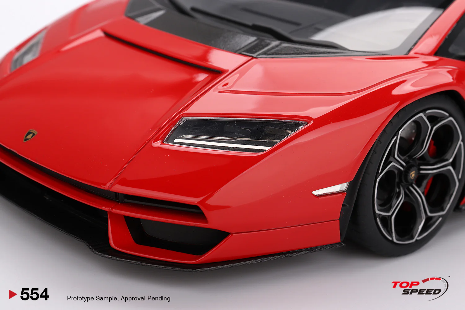 Topspeed Lamborghini Countach LPI 800-4 Rosso Mars (Red) 1:18 - Image 4