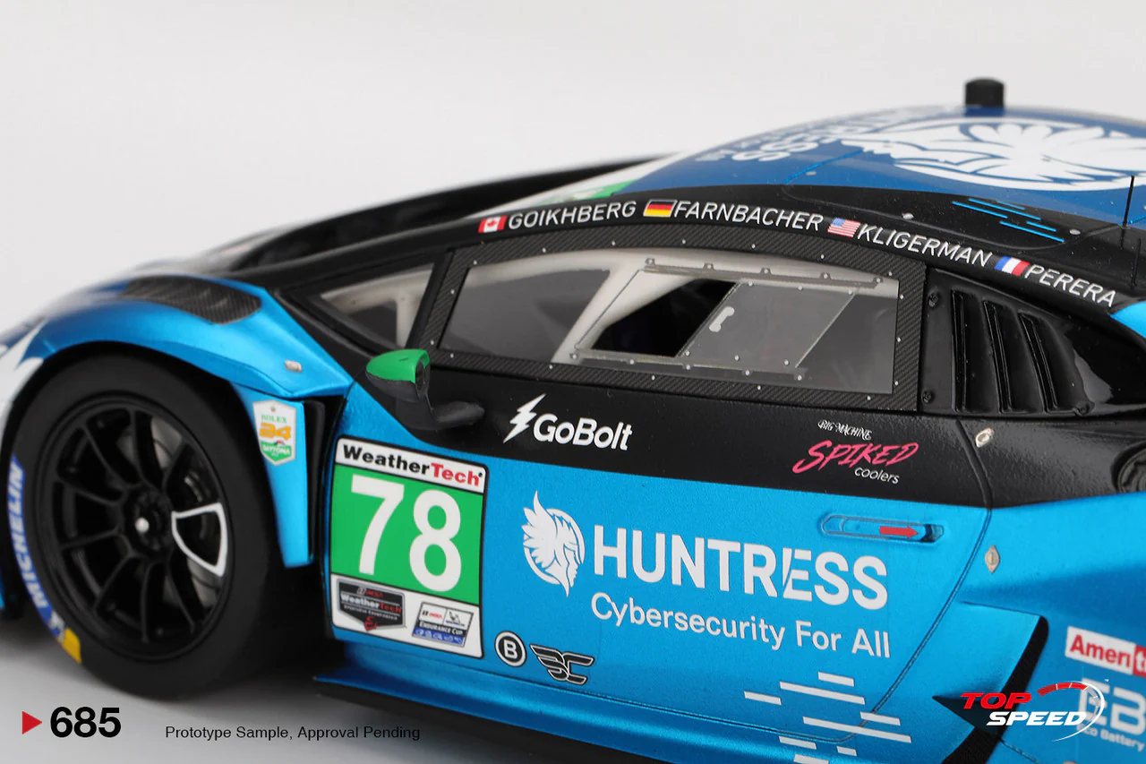 Topspeed Lamborghini Huracan GT3 EVO2 #78 Forte Racing IMSA 2025 Daytona 24hrs Blue 1:18 - Image 5