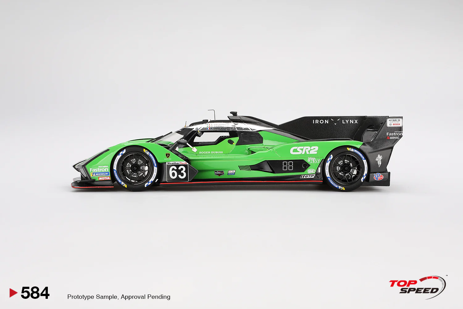 Topspeed Lamborghini SC63 #63 Iron Lynx 2024 IMSA Sebring 12hrs Green 1:18 - Image 3