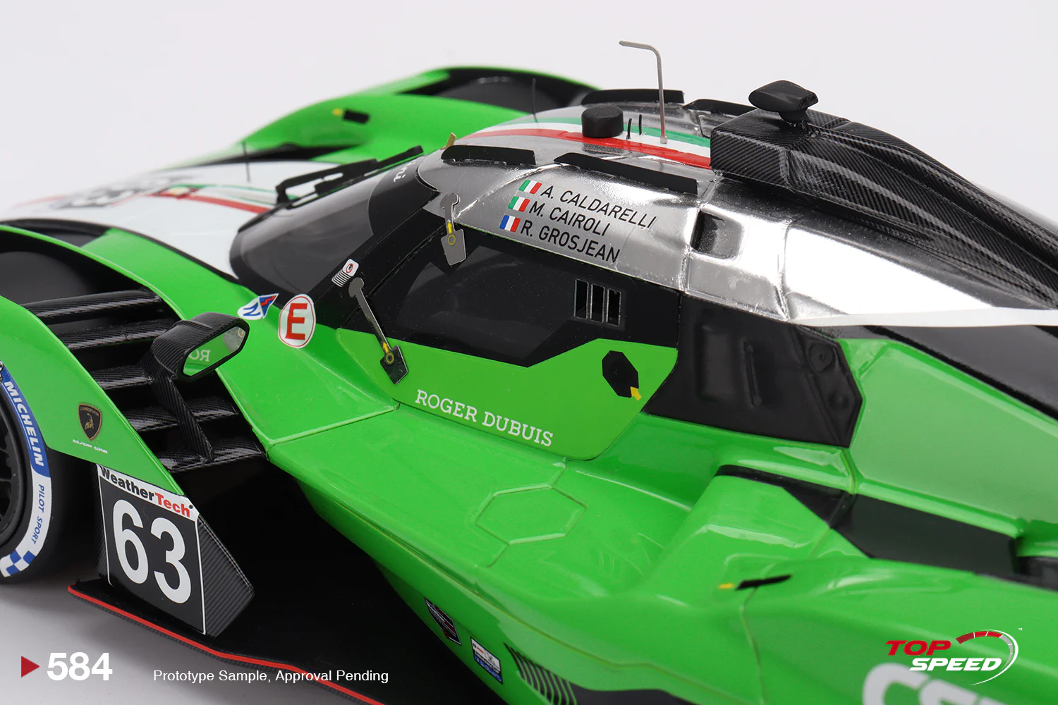 Topspeed Lamborghini SC63 #63 Iron Lynx 2024 IMSA Sebring 12hrs Green 1:18 - Image 5