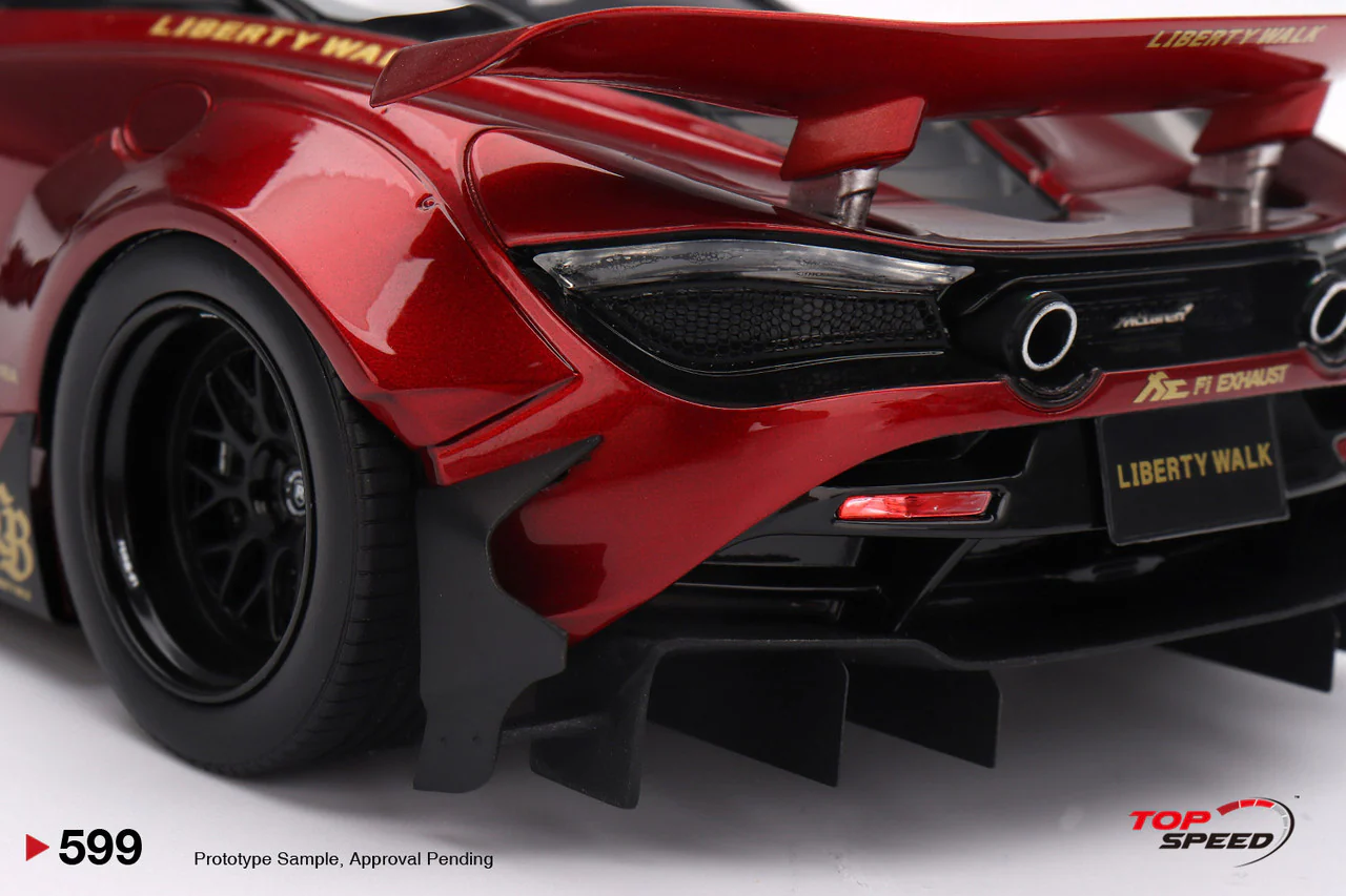 Topspeed Mclaren 720S LB-Works Gem Red Metallic 1:18 - Image 6