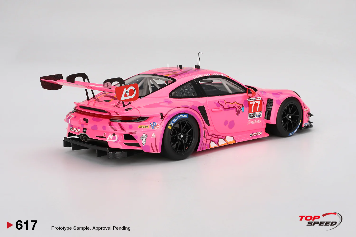 Topspeed Porsche 911 GT3 R (992) #77 Roxy AO Racing 2024 IMSA Road America 1:18 - Image 2