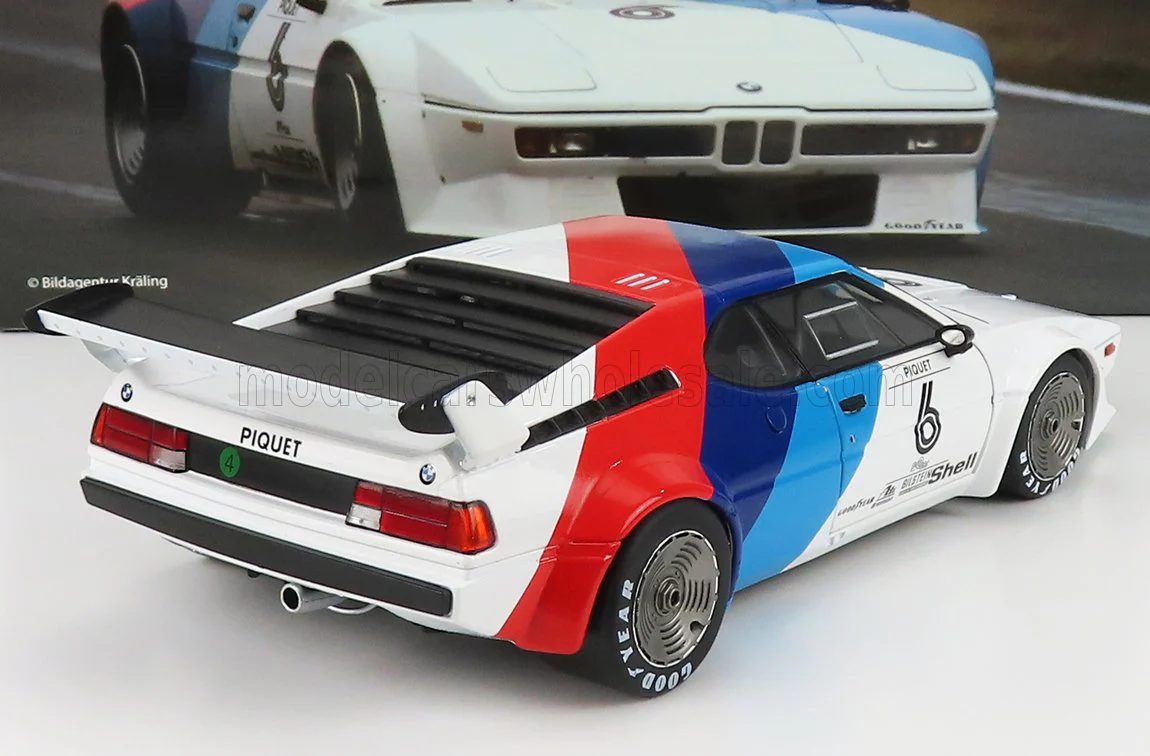 Werk83 BMW M1 WerkDesign No 6 Procar Series 1979 White Blue Red 1:18 - Image 2